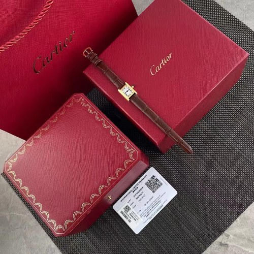 Cartier Tank Mini Women's Watch, 24mm, Leather Band, Sapphire Crystal