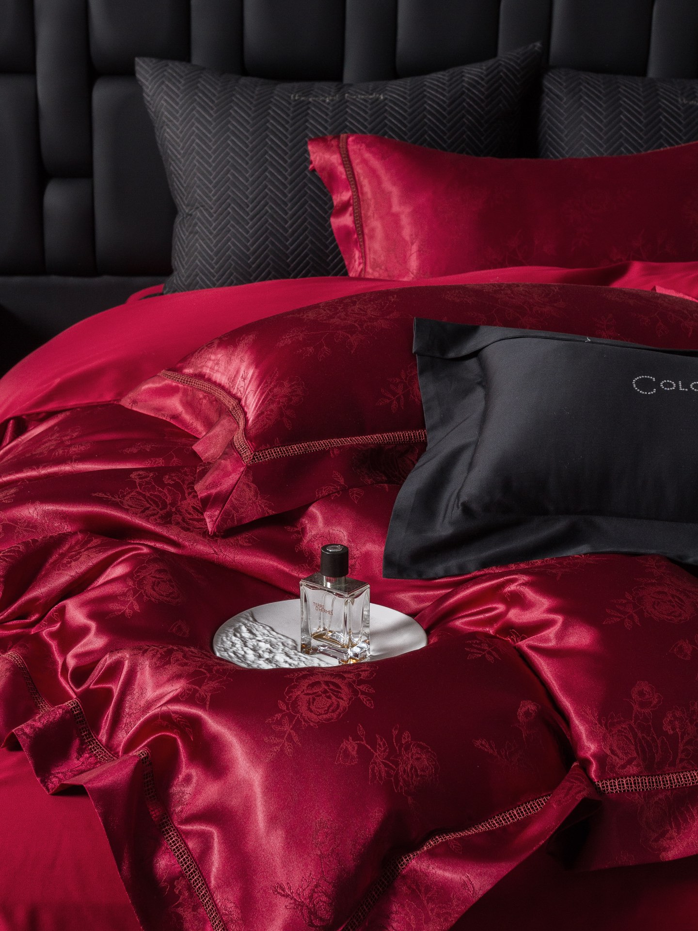 French Luxury 140S Silk Brocade Yarn-Dyed Jacquard 4-Piece Bedding Set - Home&Textlile 6