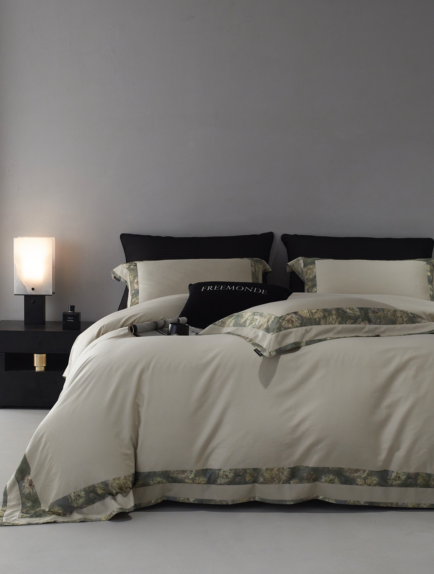 Parure de Lit Haut de Gamme en Coton et Tencel avec Détails Raffinés