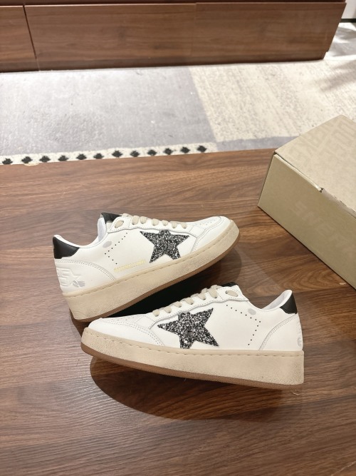 Golden Goose Ball Star 2.0 White Leather Sneakers with Glitter Star 1 Golden Goose Ball Star 2.0 White Leather Sneakers with Glitter Star