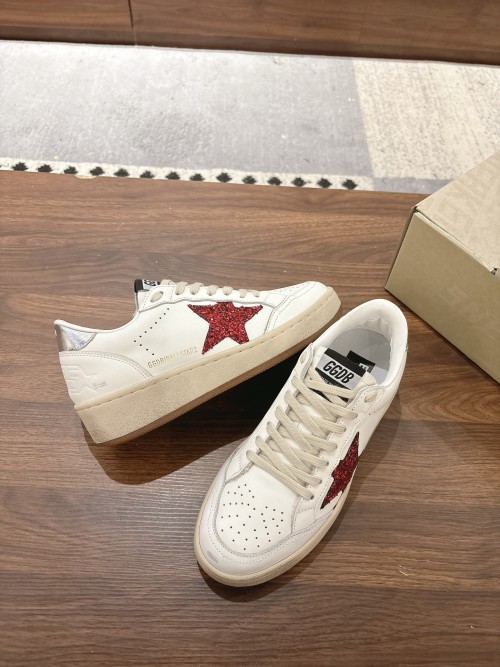 Golden Goose Ball Star 2.0 White Leather Sneakers with Glitter Star 1 Golden Goose Ball Star 2.0 White Leather Sneakers with Glitter Star