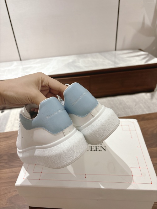 Alexander McQueen Women's Oversized Sneakers - Light Blue Heel Detail 1 Alexander McQueen Women's Oversized Sneakers - Light Blue Heel Detail