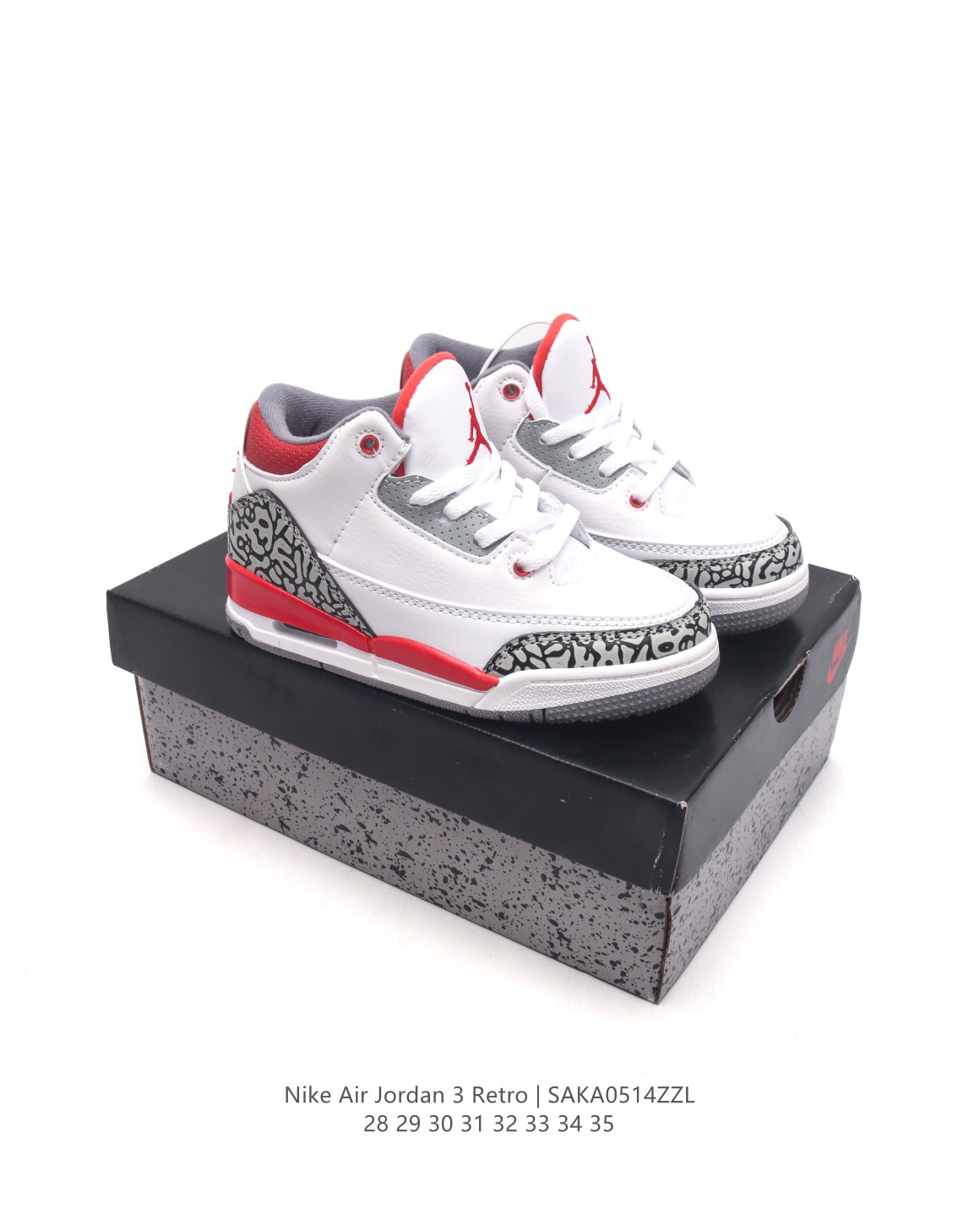 图片[8]-🈴 【童鞋耐克 乔丹 AJ3 耐克 Nike Air Jordan 3 Retro SE 乔3 复刻篮球鞋 乔丹3代 三代 儿童运动鞋。作为 AJ 系列中广受认可的运动鞋之一，搭载与 1988 元年款类似的轻盈可视缓震配置。经典细节和材料，纪念成就不凡的传奇鞋款。鞋面采用织物、皮革与合成材质组合设计，经久耐穿，营造出众结构化支撑，后跟搭载 Nike Air 缓震配置，缔造轻盈回弹的舒适脚感，橡胶外底提供强劲抓地力，可驾驭多种地面。 类型：儿童鞋 货号：FN0344-901 尺码：28-35-选品中心