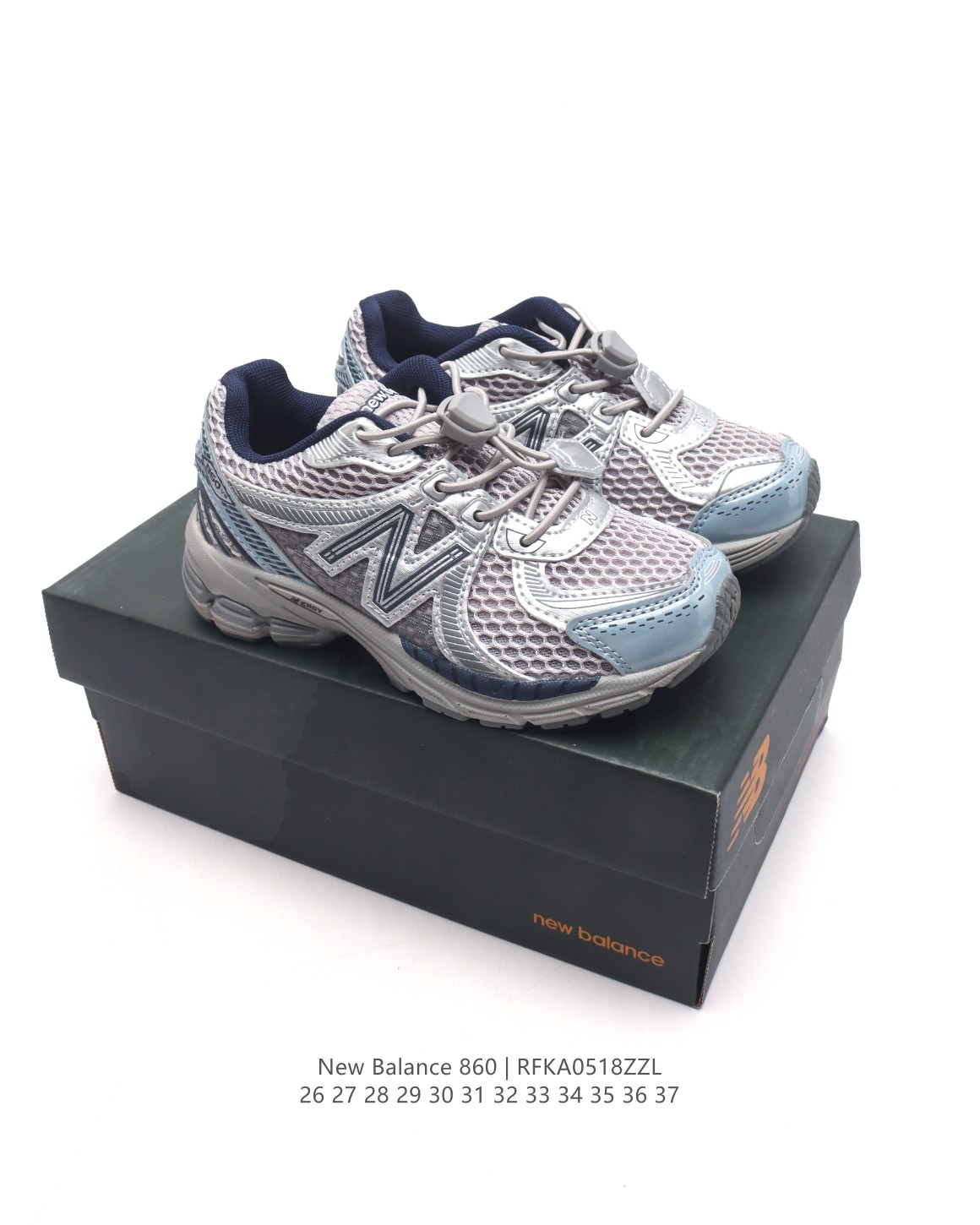 图片[5]-🈴 【童鞋NB 新百伦 New Balance ML860 V2 系列儿童运动鞋 复古老爹风休闲运动慢跑。采用丝光猪巴皮革拼接透气网眼织物鞋面T-Beam大底提供足步弓支撑，保持步态稳定后跟搭载外露缓震胶❗ 类型：儿童鞋 货号： ML860XD 尺码：26-37-选品中心