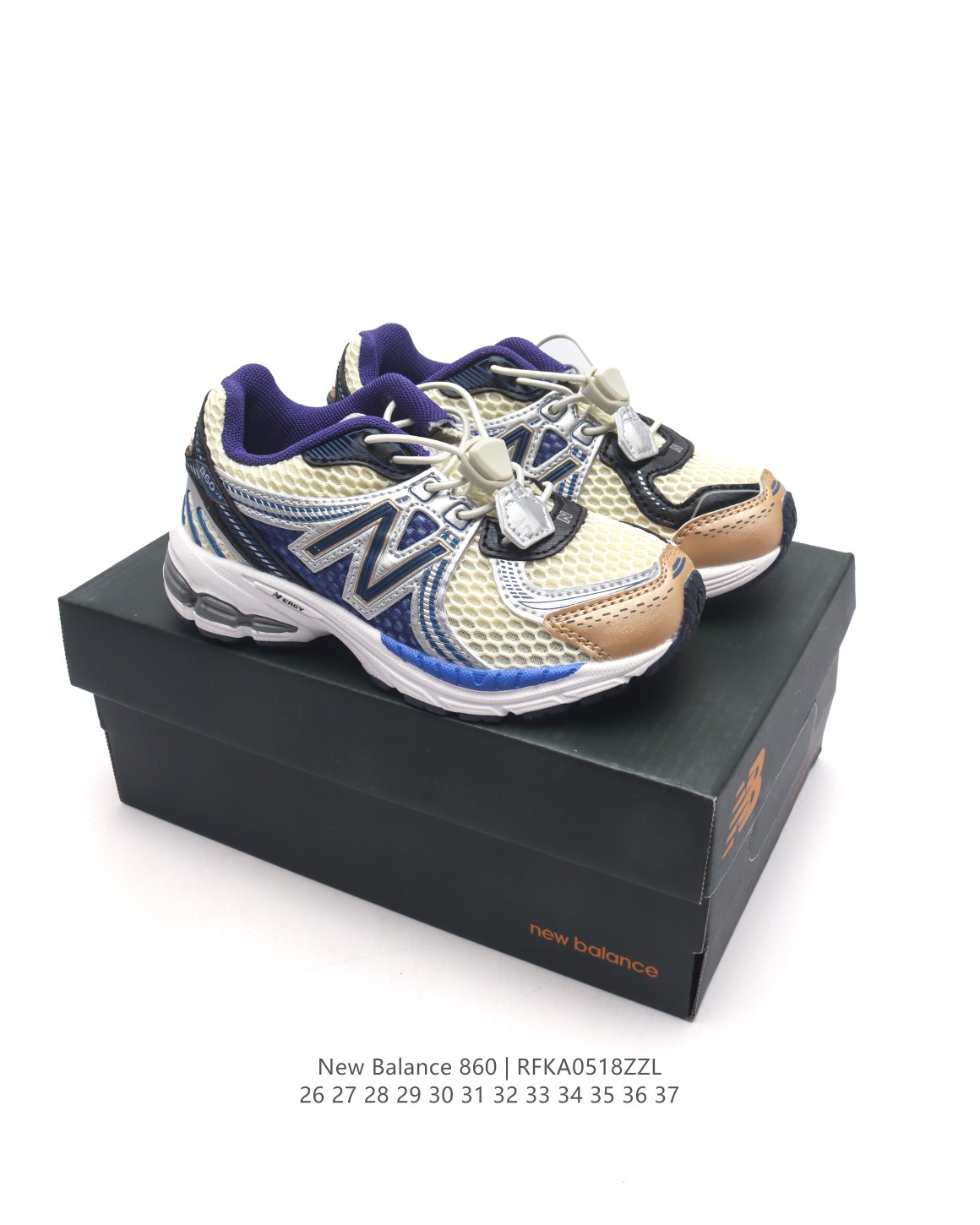 图片[4]-🈴 【童鞋NB 新百伦 New Balance ML860 V2 系列儿童运动鞋 复古老爹风休闲运动慢跑。采用丝光猪巴皮革拼接透气网眼织物鞋面T-Beam大底提供足步弓支撑，保持步态稳定后跟搭载外露缓震胶❗ 类型：儿童鞋 货号： ML860XD 尺码：26-37-选品中心