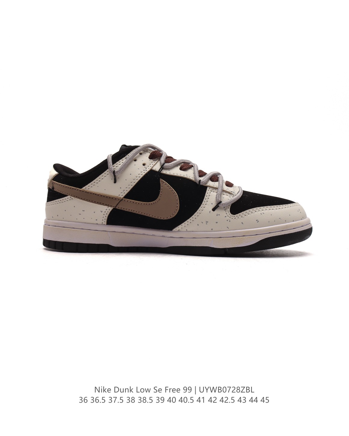 💰190
耐克 SB 系列 Nike Dunk Low SE Free. 99(GS) 复古休闲板鞋 复古vibe风芝加哥打孔解构绑带 双鞋带 低帮板鞋。采用天然皮革，经久耐穿，塑就如元年款 Dunk 般的复古质感。

类型：男女鞋
编码：DR9704
码数：36 36.5 37.5 38 38.5 39 40 40.5 41 42 42.5 43 44 45
编码：UYWB0728ZBL