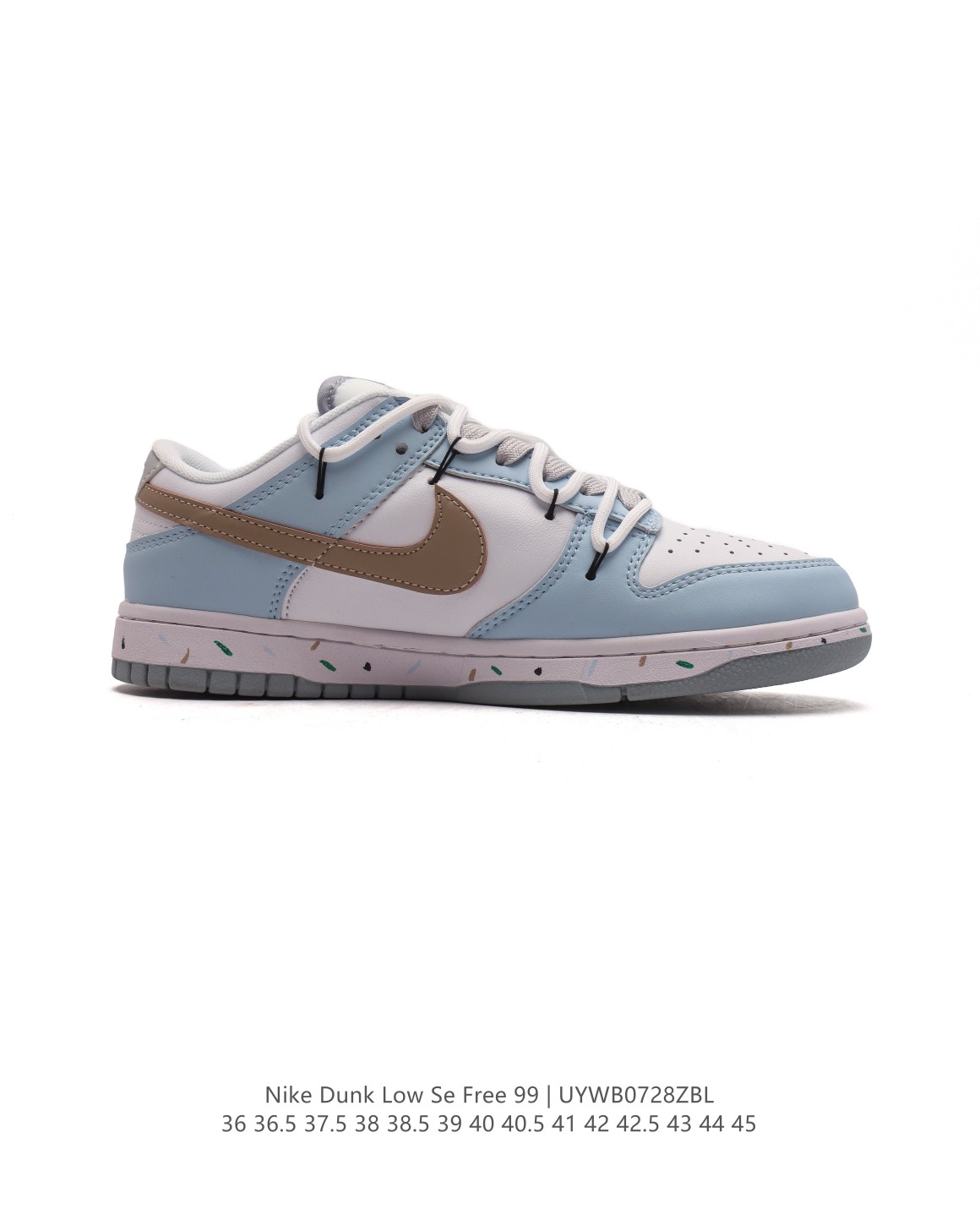 💰190
耐克 SB 系列 Nike Dunk Low SE Free. 99(GS) 复古休闲板鞋 复古vibe风芝加哥打孔解构绑带 双鞋带 低帮板鞋。采用天然皮革，经久耐穿，塑就如元年款 Dunk 般的复古质感。

类型：男女鞋
编码：DR9704
码数：36 36.5 37.5 38 38.5 39 40 40.5 41 42 42.5 43 44 45
编码：UYWB0728ZBL