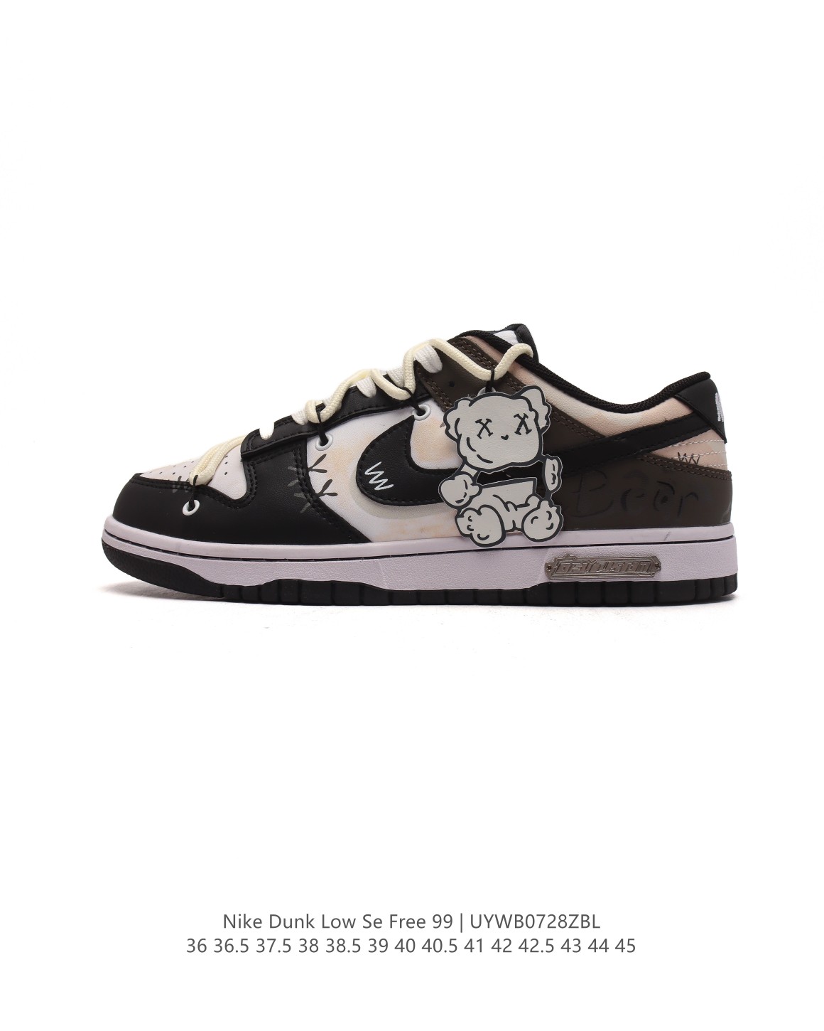 🈴💰190
耐克 SB 系列 Nike Dunk Low SE Free. 99(GS) 复古休闲板鞋 复古vibe风芝加哥打孔解构绑带 双鞋带 低帮板鞋。采用天然皮革，经久耐穿，塑就如元年款 Dunk 般的复古质感。

类型：男女鞋
编码：DR9704
码数：36 36.5 37.5 38 38.5 39 40 40.5 41 42 42.5 43 44 45
编码：UYWB0728ZBL