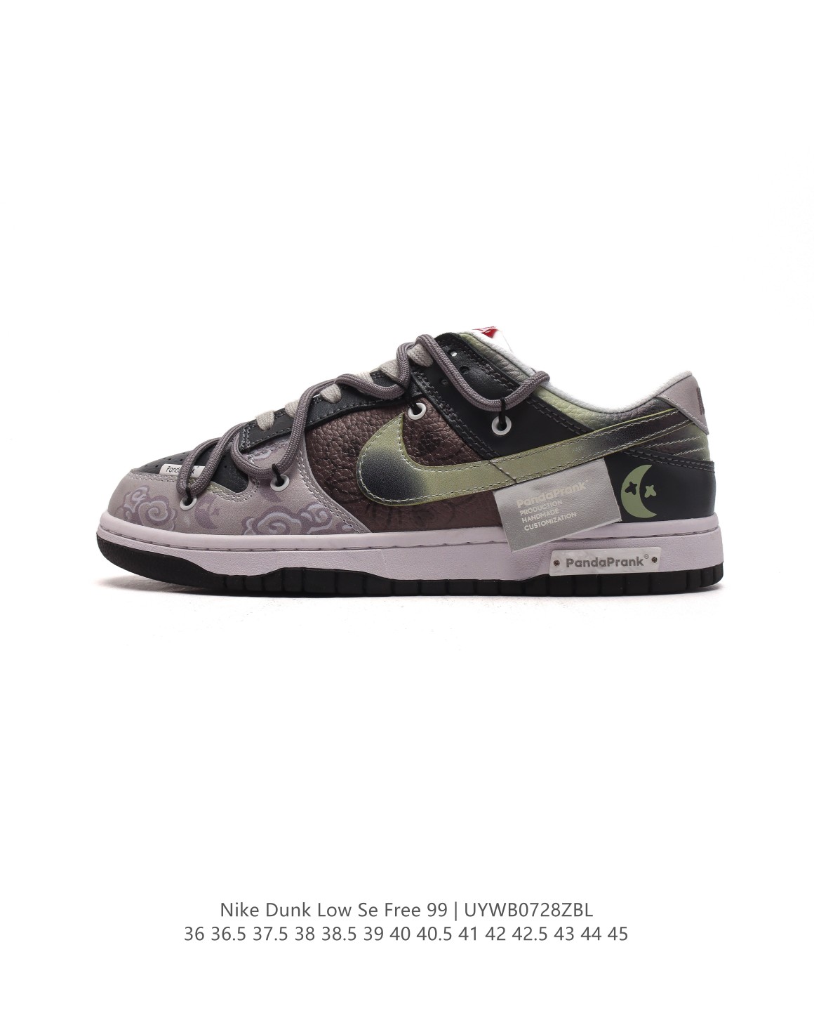 🈴💰190
耐克 SB 系列 Nike Dunk Low SE Free. 99(GS) 复古休闲板鞋 复古vibe风芝加哥打孔解构绑带 双鞋带 低帮板鞋。采用天然皮革，经久耐穿，塑就如元年款 Dunk 般的复古质感。

类型：男女鞋
编码：DR9704
码数：36 36.5 37.5 38 38.5 39 40 40.5 41 42 42.5 43 44 45
编码：UYWB0728ZBL