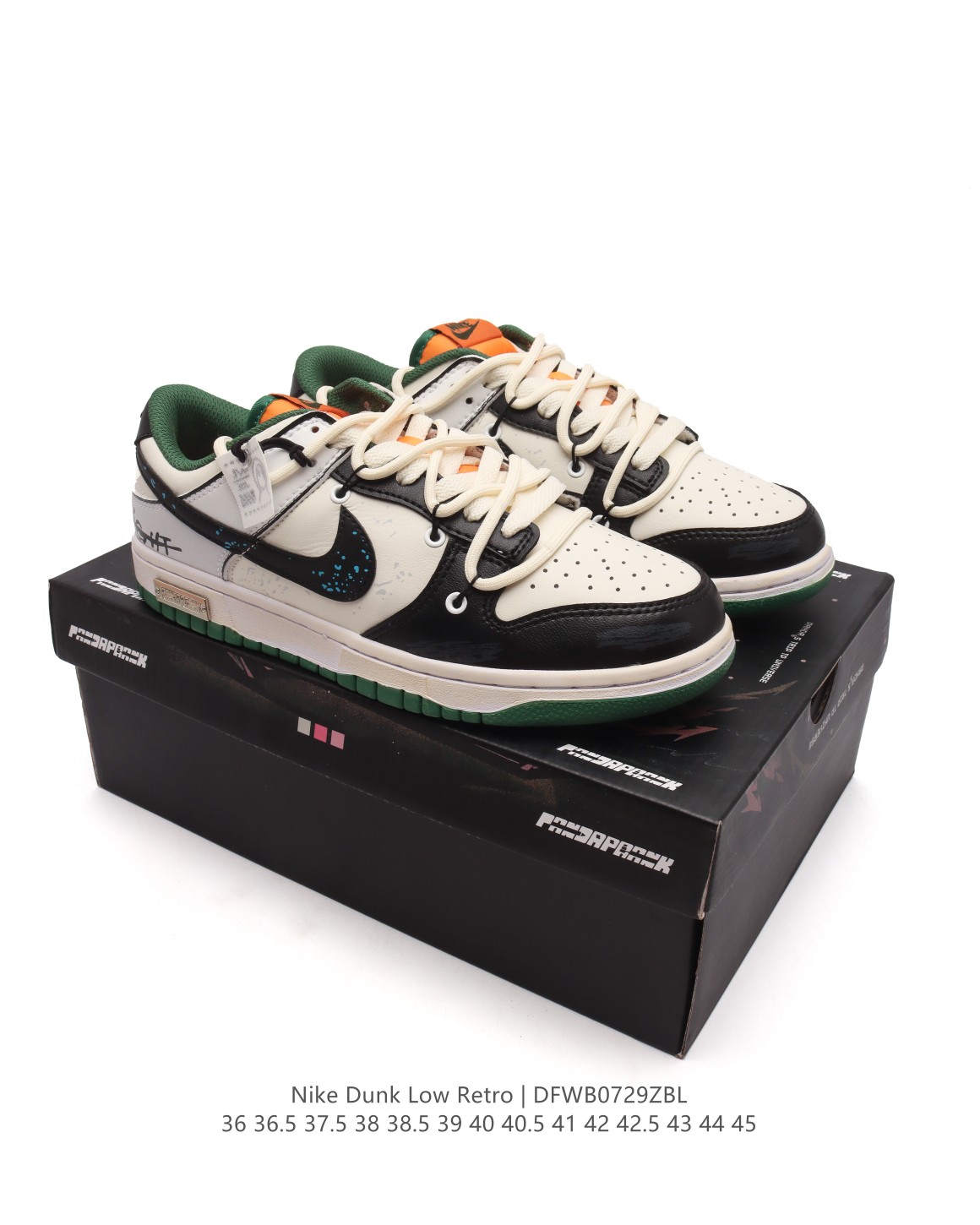 💰190
耐克 Nike Dunk Low Retro 运动鞋复古板鞋 双鞋带 解构绑带，作为 80 年代经典篮球鞋款，起初专为硬木球场打造，后来成为席卷街头的时尚标杆，现以经典细节和复古篮球风范再次归来。皮革与合成材质组合鞋面，经久耐穿，柔软非凡。泡绵中底，缔造轻盈回弹的缓震效果，橡胶外底搭配圆形支点设计，铸就非凡抓地力，尽显经典风范。从篮板到滑板，Nike Dunk 的影响力毋庸置疑。尽管 1985 年以篮球鞋形式亮相，但其平整而具有抓附力的鞋底闯入了滑板运动员的视野，堪称滑板鞋的理想之选。几十年来，Dunk 不断直击全球各地滑板手的灵魂，推出不计其数的配色方案，追求创造力和功能性兼得的理想境界，彰显亚文化风采。

类型：男女鞋
货号：DD1391-100
尺码:   36 36.5 37.5 38 38.5 39 40 40.5 41 42 42.5 43 44 45
编码：DFWB0729ZBL