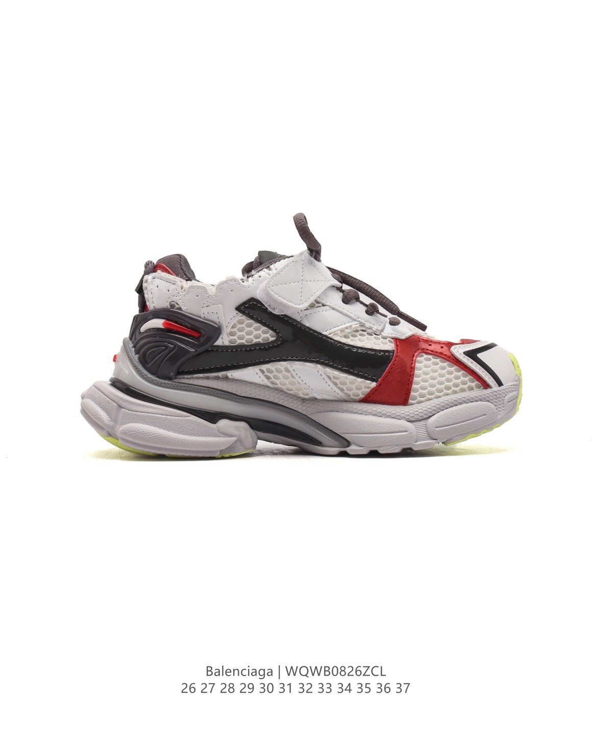 图片[3]-【童鞋新款BALENCIAGA 巴黎世家-Runner 7.0 儿童运动跑步鞋。通过溢胶、做旧、缝线等细节，展示了设计师 Demna 的运动鞋风格，用一双「旧鞋」传递复古感，后侧板、翘起的鞋头，则展示了 Demna 在结构上的未来构想；原装大盒从里到外一切百分百还原官方配置。 尺码：26-37-选品中心