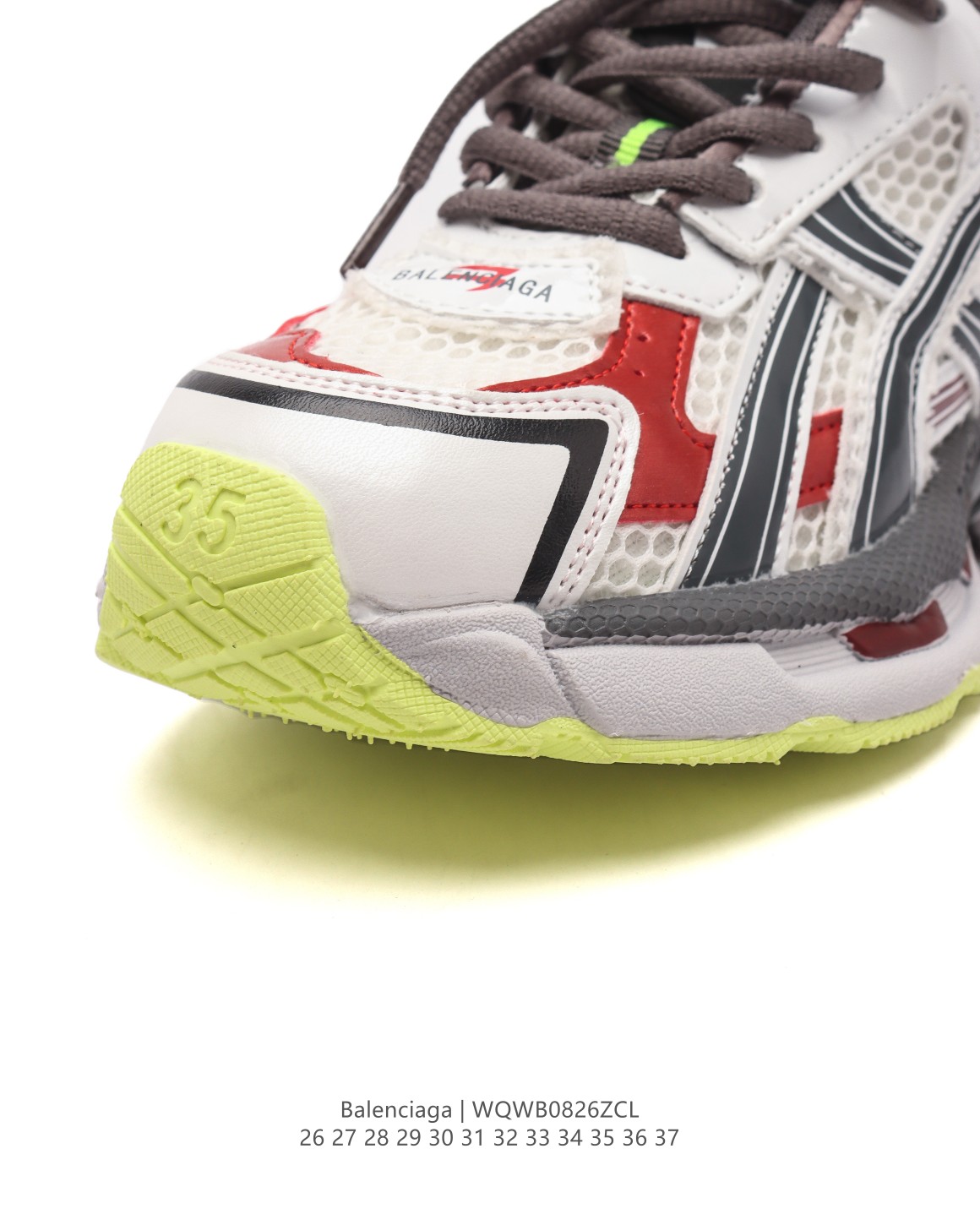 图片[7]-【童鞋新款BALENCIAGA 巴黎世家-Runner 7.0 儿童运动跑步鞋。通过溢胶、做旧、缝线等细节，展示了设计师 Demna 的运动鞋风格，用一双「旧鞋」传递复古感，后侧板、翘起的鞋头，则展示了 Demna 在结构上的未来构想；原装大盒从里到外一切百分百还原官方配置。 尺码：26-37-选品中心