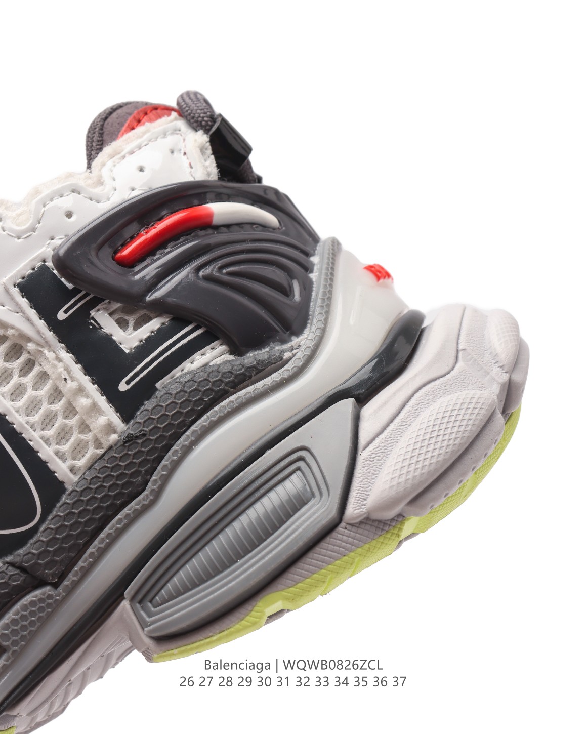 图片[8]-【童鞋新款BALENCIAGA 巴黎世家-Runner 7.0 儿童运动跑步鞋。通过溢胶、做旧、缝线等细节，展示了设计师 Demna 的运动鞋风格，用一双「旧鞋」传递复古感，后侧板、翘起的鞋头，则展示了 Demna 在结构上的未来构想；原装大盒从里到外一切百分百还原官方配置。 尺码：26-37-选品中心