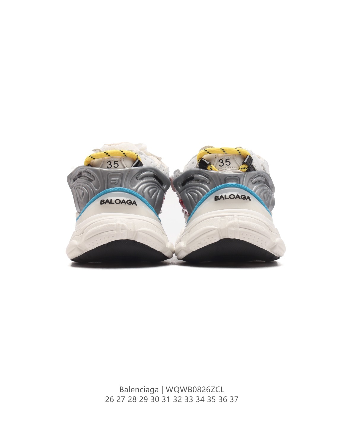 图片[5]-【童鞋新款BALENCIAGA 巴黎世家-Runner 7.0 儿童运动跑步鞋。通过溢胶、做旧、缝线等细节，展示了设计师 Demna 的运动鞋风格，用一双「旧鞋」传递复古感，后侧板、翘起的鞋头，则展示了 Demna 在结构上的未来构想；原装大盒从里到外一切百分百还原官方配置。 尺码：26-37-选品中心