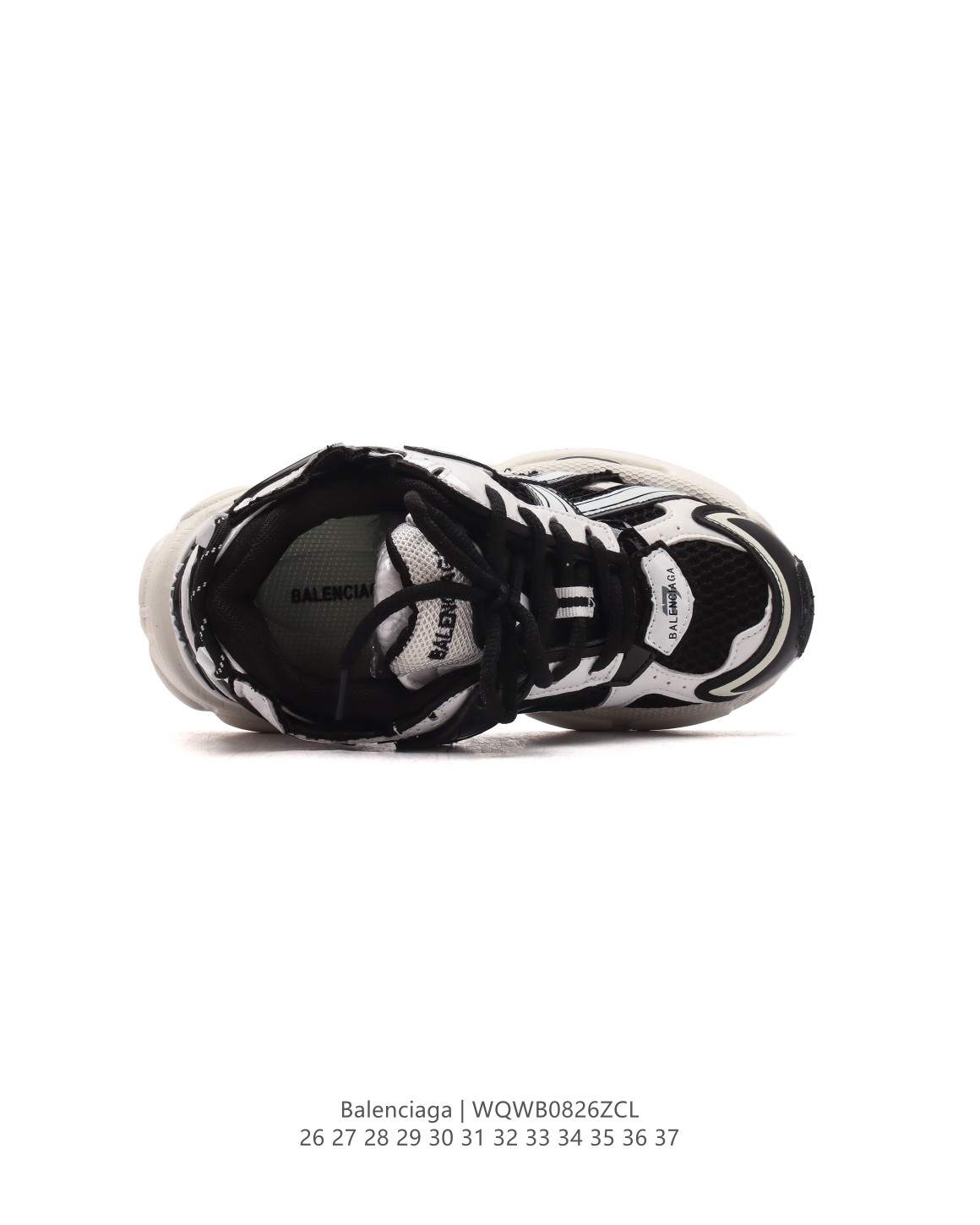 图片[4]-【童鞋新款BALENCIAGA 巴黎世家-Runner 7.0 儿童运动跑步鞋。通过溢胶、做旧、缝线等细节，展示了设计师 Demna 的运动鞋风格，用一双「旧鞋」传递复古感，后侧板、翘起的鞋头，则展示了 Demna 在结构上的未来构想；原装大盒从里到外一切百分百还原官方配置。 尺码：26-37-选品中心