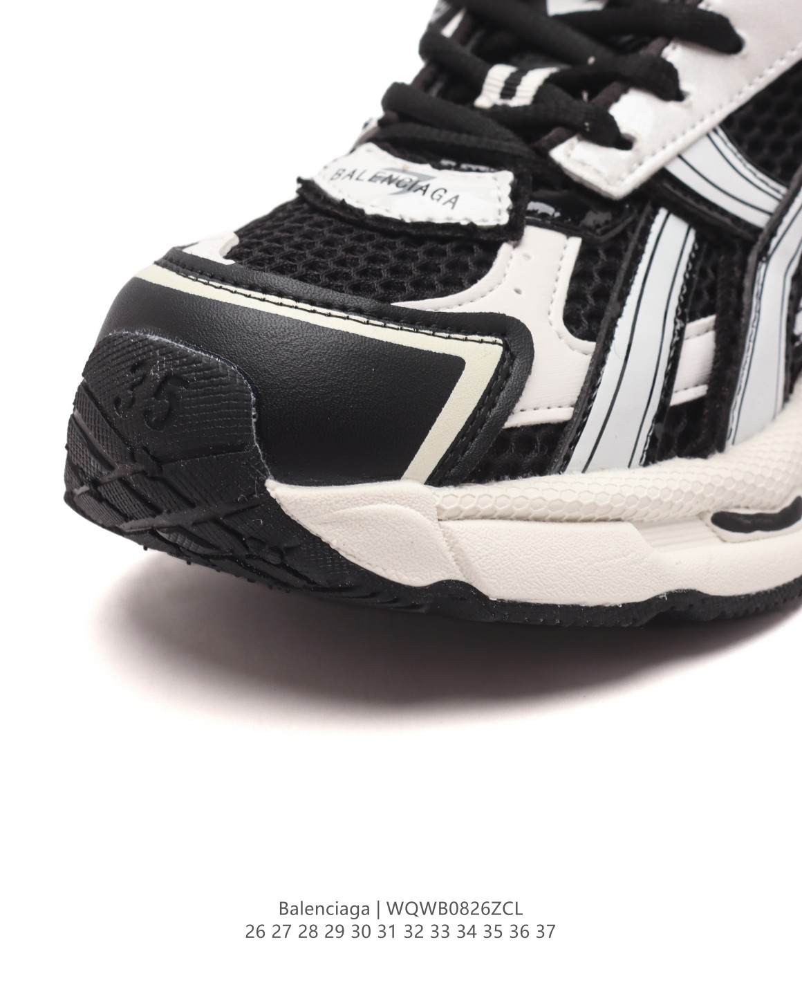 图片[7]-【童鞋新款BALENCIAGA 巴黎世家-Runner 7.0 儿童运动跑步鞋。通过溢胶、做旧、缝线等细节，展示了设计师 Demna 的运动鞋风格，用一双「旧鞋」传递复古感，后侧板、翘起的鞋头，则展示了 Demna 在结构上的未来构想；原装大盒从里到外一切百分百还原官方配置。 尺码：26-37-选品中心