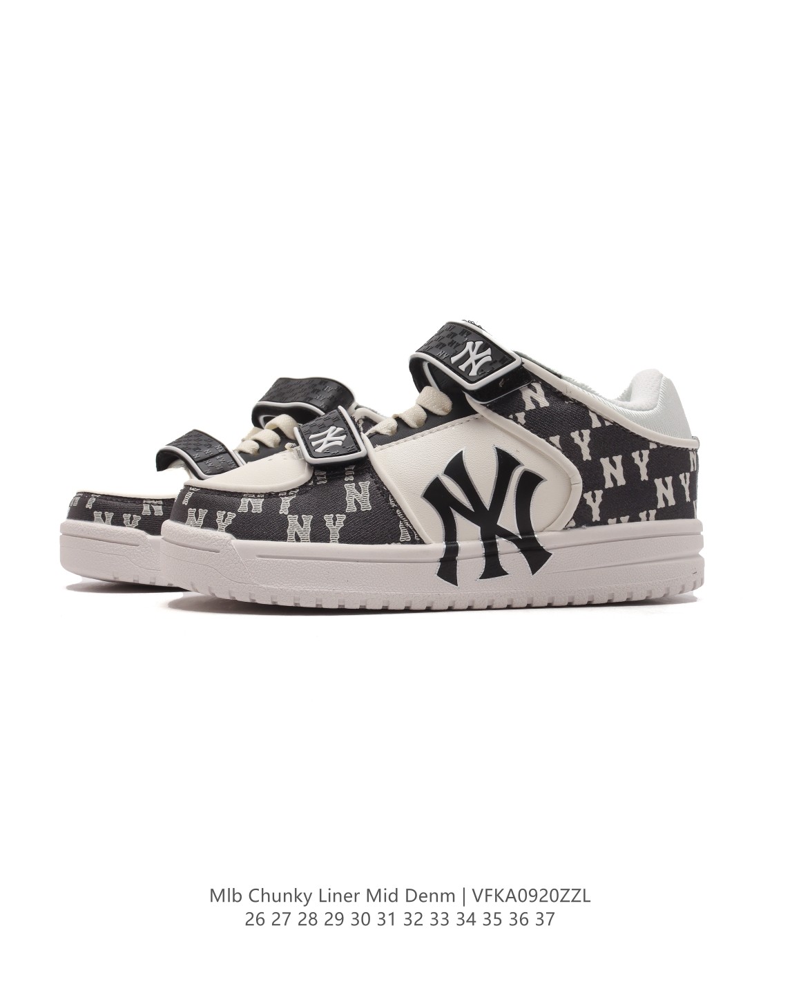 图片[2]-【童鞋MLB Chunky Liner Basic 人气单品学长鞋系列轻量增高厚底百搭休闲儿童运动板鞋 魔术贴 男女轻便胶鞋 高级街头休閒品牌鞋。MLB CHUNKY LINER 学长鞋是从击球手打出的酷炫直击球中获得灵感,在原有鞋面的帆布材质上,加入了反光滚边细节线,并延续高帮与低帮两种鞋型,为各路潮流选手开辟全新“少年感”动线。除了复古style,也不乏这种颜色清新一些的款式,干干净净的少年感呼之欲出。 类型：儿童鞋 款号：7ASXJA3N (GC) 尺码：26-37-选品中心