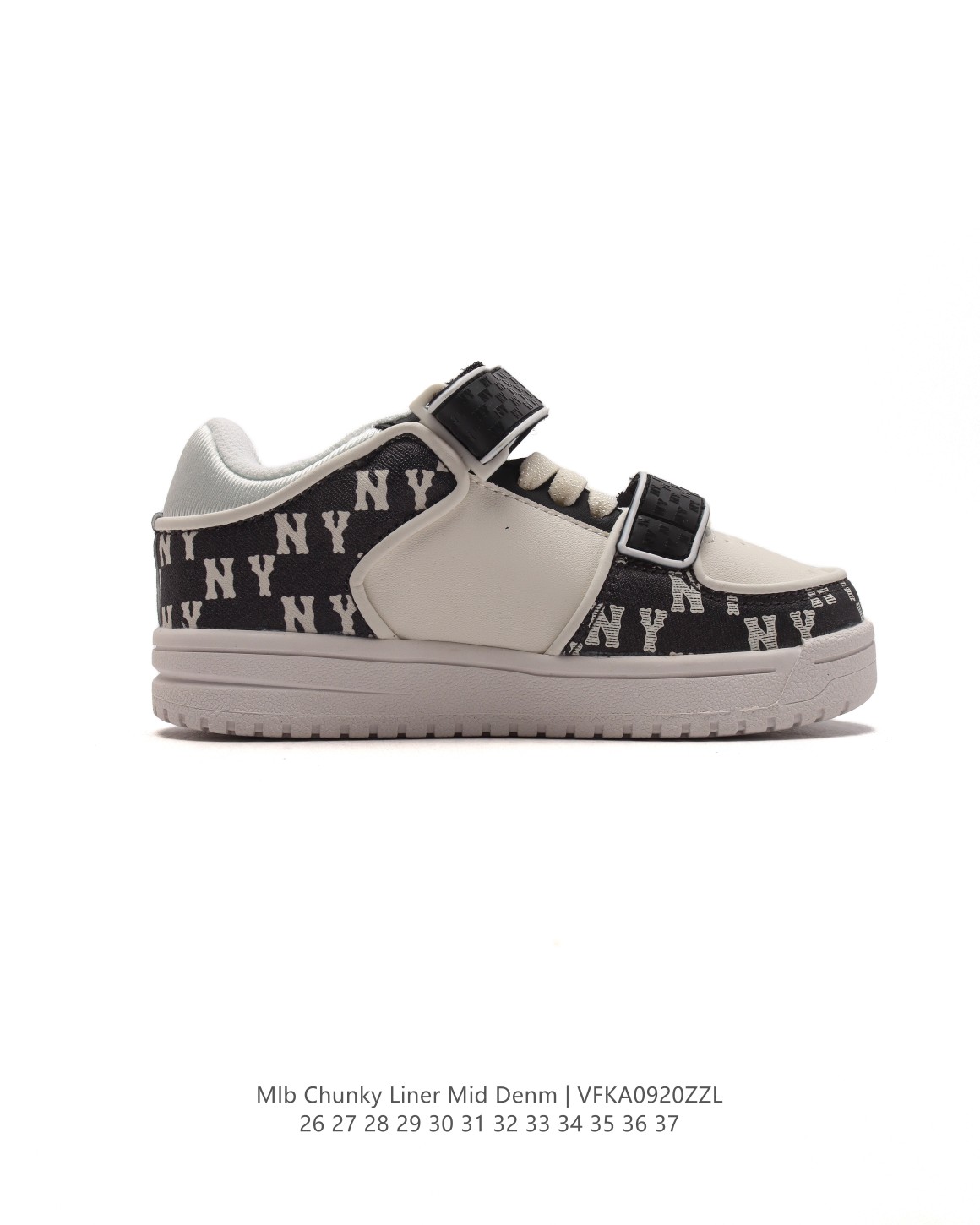 图片[3]-【童鞋MLB Chunky Liner Basic 人气单品学长鞋系列轻量增高厚底百搭休闲儿童运动板鞋 魔术贴 男女轻便胶鞋 高级街头休閒品牌鞋。MLB CHUNKY LINER 学长鞋是从击球手打出的酷炫直击球中获得灵感,在原有鞋面的帆布材质上,加入了反光滚边细节线,并延续高帮与低帮两种鞋型,为各路潮流选手开辟全新“少年感”动线。除了复古style,也不乏这种颜色清新一些的款式,干干净净的少年感呼之欲出。 类型：儿童鞋 款号：7ASXJA3N (GC) 尺码：26-37-选品中心