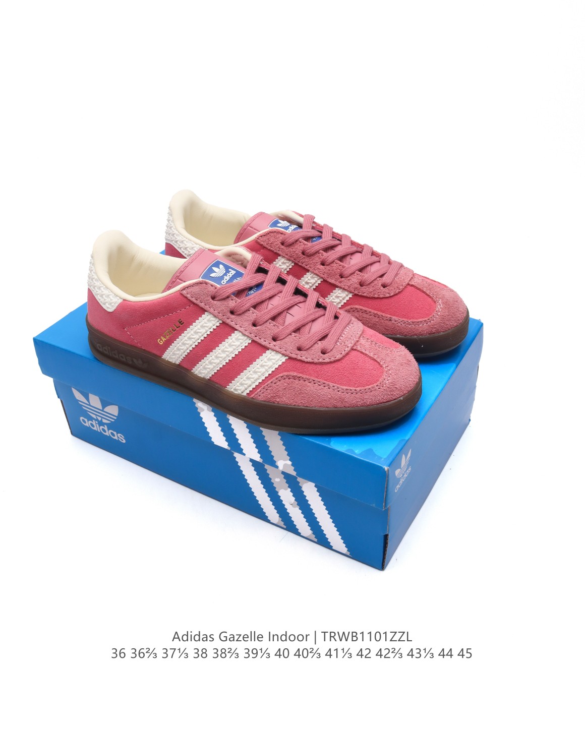 🈴💰150
阿迪达斯 Adidas Originals Gazelle Indoor复古三叶草防滑透明橡胶板鞋经典运动鞋。这款经典鞋,忠于原版设计,缀撞色三条纹和鞋跟饰片。采用柔软皮鞋面,穿着舒适,搭配生胶外底,风格复古。用不同材料制作这款修长复古的从1970年代开始就很受欢迎的网球鞋。Gazelle Indoor拥有包边更宽的T字型鞋头,Gazelle开始将皮革材质引入训练鞋设计之中,从而减轻了运动员双脚的负担。当年这一改动也是为了更好的保护运动员的前掌,以及Gucci x Adidas Gazelle 系列就是以该鞋型为蓝本打造。• 常规型剪裁• 系带设计• 皮革鞋面• 织物衬里;生胶全包大底• 舒适OrthoLite®鞋垫• 脚感舒适。
货号:IG1643
码数:36-45含半码
编码:TRWB1101ZZL