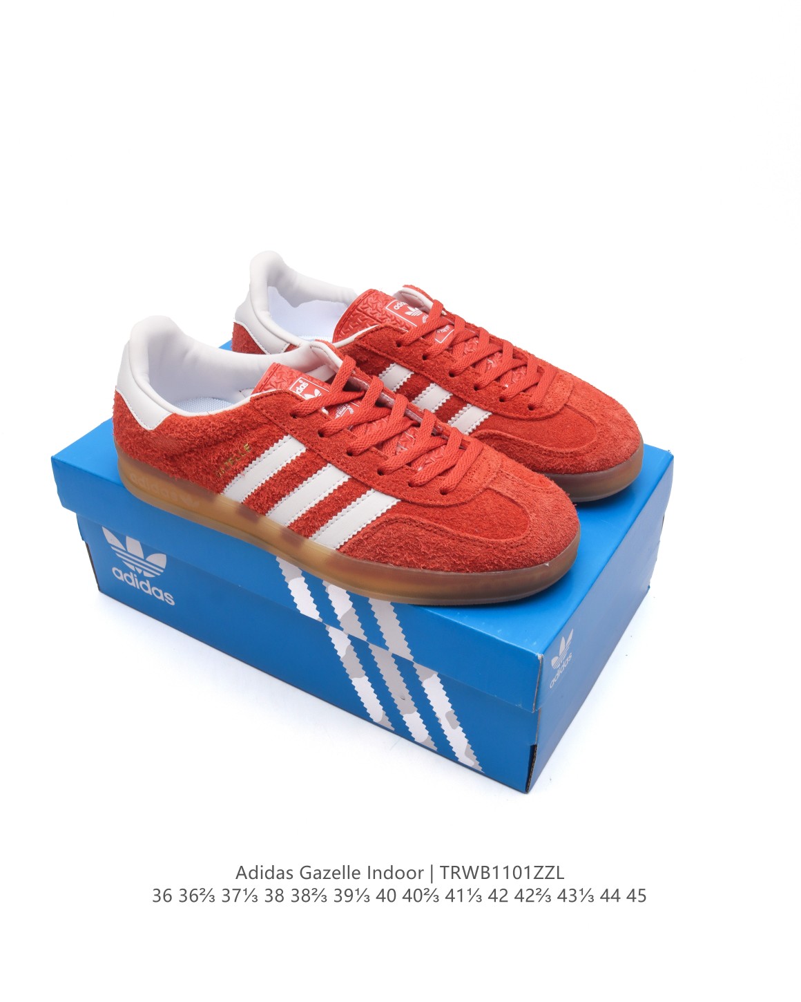 🈴💰150
阿迪达斯 Adidas Originals Gazelle Indoor复古三叶草防滑透明橡胶板鞋经典运动鞋。这款经典鞋,忠于原版设计,缀撞色三条纹和鞋跟饰片。采用柔软皮鞋面,穿着舒适,搭配生胶外底,风格复古。用不同材料制作这款修长复古的从1970年代开始就很受欢迎的网球鞋。Gazelle Indoor拥有包边更宽的T字型鞋头,Gazelle开始将皮革材质引入训练鞋设计之中,从而减轻了运动员双脚的负担。当年这一改动也是为了更好的保护运动员的前掌,以及Gucci x Adidas Gazelle 系列就是以该鞋型为蓝本打造。• 常规型剪裁• 系带设计• 皮革鞋面• 织物衬里;生胶全包大底• 舒适OrthoLite®鞋垫• 脚感舒适。
货号:IG1643
码数:36-45含半码
编码:TRWB1101ZZL