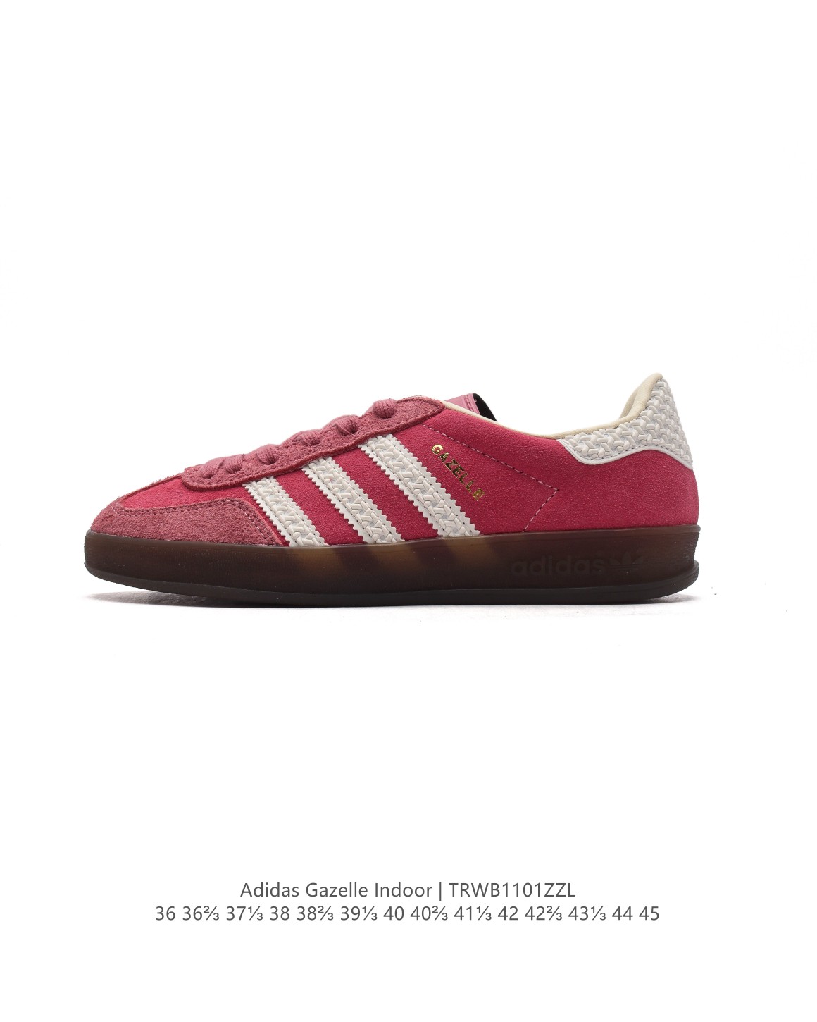 🈴💰150
阿迪达斯 Adidas Originals Gazelle Indoor复古三叶草防滑透明橡胶板鞋经典运动鞋。这款经典鞋,忠于原版设计,缀撞色三条纹和鞋跟饰片。采用柔软皮鞋面,穿着舒适,搭配生胶外底,风格复古。用不同材料制作这款修长复古的从1970年代开始就很受欢迎的网球鞋。Gazelle Indoor拥有包边更宽的T字型鞋头,Gazelle开始将皮革材质引入训练鞋设计之中,从而减轻了运动员双脚的负担。当年这一改动也是为了更好的保护运动员的前掌,以及Gucci x Adidas Gazelle 系列就是以该鞋型为蓝本打造。• 常规型剪裁• 系带设计• 皮革鞋面• 织物衬里;生胶全包大底• 舒适OrthoLite®鞋垫• 脚感舒适。
货号:IG1643
码数:36-45含半码
编码:TRWB1101ZZL