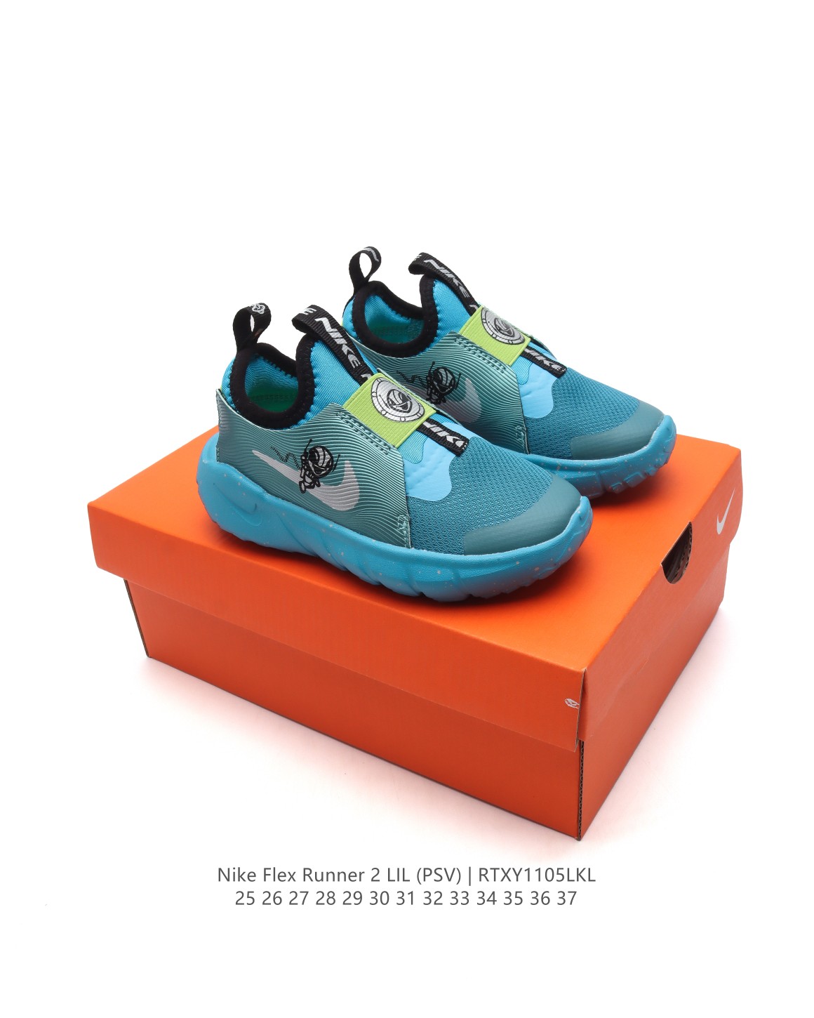 图片[9]-【童鞋Nike Flex Runner 2 (TDV)婴童运动童鞋：让宝贝轻松迈动每一步 2代耐克 低帮透气轻便减震耐磨防滑运动鞋童鞋 小中大童婴童易弯折易穿脱一脚蹬公路跑步鞋。专为活泼好动的小宝贝们设计。无鞋带的设计搭配弹性内靴，穿脱简便快捷，让宝贝们随时享受自由奔跑的乐趣。鞋面采用皮革、织物与合成材质组合，轻盈透气，保护小脚丫的健康成长。后跟和中足固定带，为稚嫩的双足提供稳固支撑，确保每一步都稳健有力。鞋底柔韧灵活，弯曲凹槽的设计让迈步更加自然流畅，同时融入匠心底纹，提升抓地力，无论何种地面都能轻松驾驭。这款童鞋，是宝贝们探索世界的最佳伙伴！ 货号：DV3101 尺码：25-37-选品中心