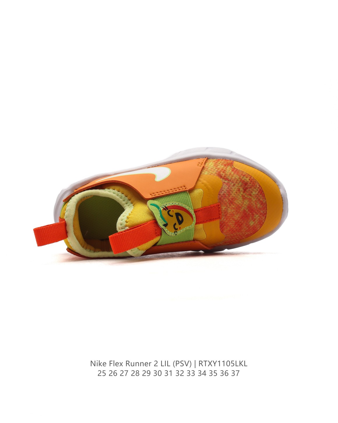 图片[4]-【童鞋Nike Flex Runner 2 (TDV)婴童运动童鞋：让宝贝轻松迈动每一步 2代耐克 低帮透气轻便减震耐磨防滑运动鞋童鞋 小中大童婴童易弯折易穿脱一脚蹬公路跑步鞋。专为活泼好动的小宝贝们设计。无鞋带的设计搭配弹性内靴，穿脱简便快捷，让宝贝们随时享受自由奔跑的乐趣。鞋面采用皮革、织物与合成材质组合，轻盈透气，保护小脚丫的健康成长。后跟和中足固定带，为稚嫩的双足提供稳固支撑，确保每一步都稳健有力。鞋底柔韧灵活，弯曲凹槽的设计让迈步更加自然流畅，同时融入匠心底纹，提升抓地力，无论何种地面都能轻松驾驭。这款童鞋，是宝贝们探索世界的最佳伙伴！ 货号：DV3101 尺码：25-37-选品中心