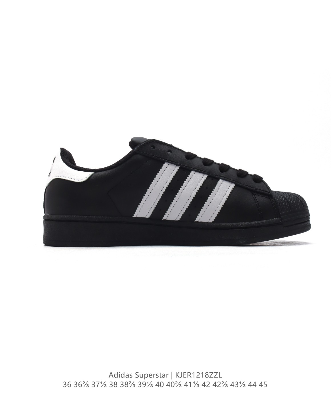 💰150
【头层皮】阿迪达斯 新款 ADIDAS SUPERSTAR 三叶草 经典贝壳头系列 新款休闲板鞋潮流男女士运动鞋 。鞋面柔软皮革材质 标志性的贝壳鞋头，锯齿三条纹，简约的线条。就连版型和比例，都在向1982年的鞋款致敬。可谓“形神兼备”的复刻。无论在哪，无论去哪，你或许都需要这样一双既舒适又时尚的鞋。1970年问世于篮球场的adidas Superstar，集舒适与时尚于一身。这款经典鞋，缀低调图案，灵感源自公共交通地图。设计简约，旨在伴你出行。心动不如行动，系好鞋带，出发吧。

货号：EG4958
码数：36-45含半码
编码：KJER1218ZZL