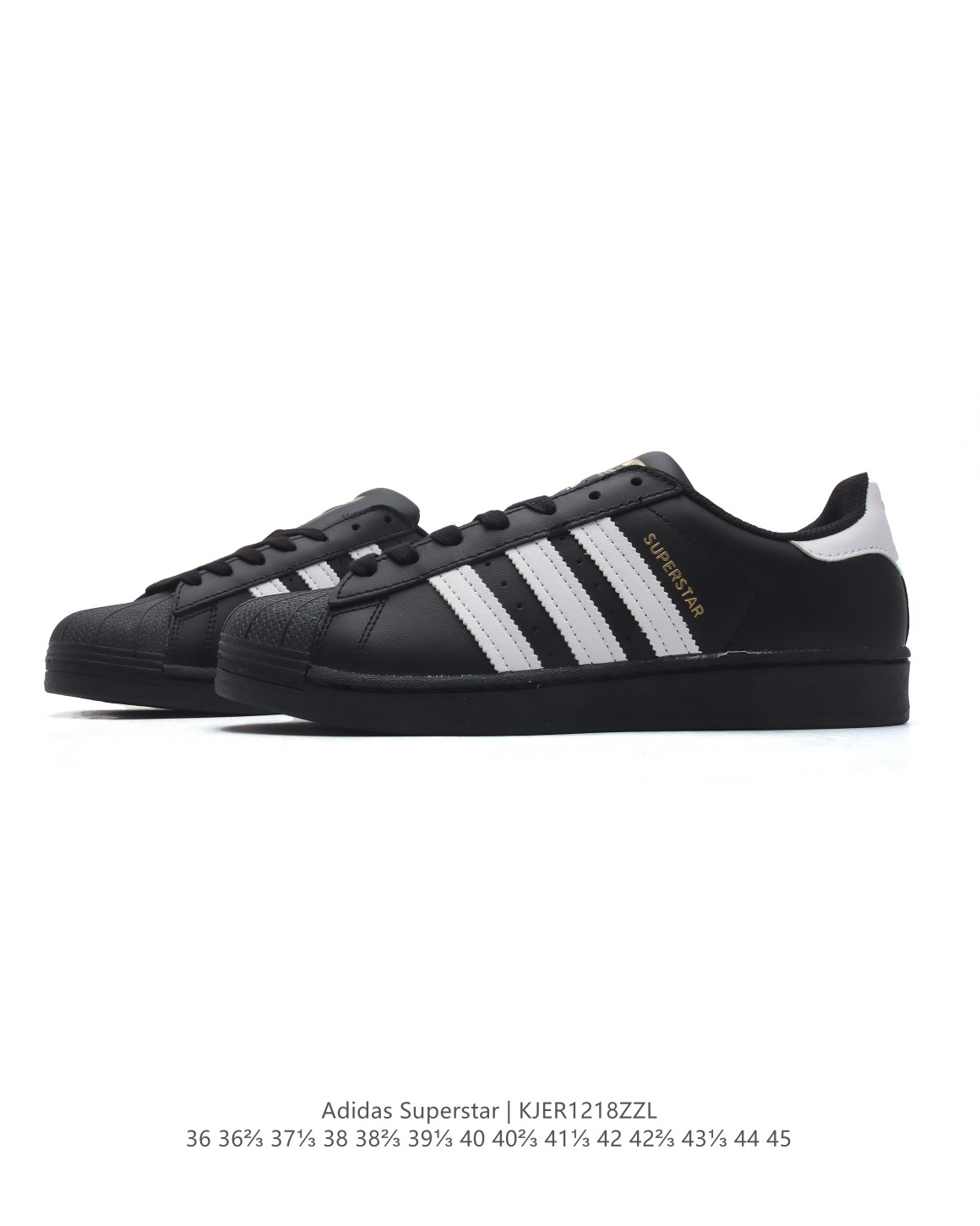 💰150
【头层皮】阿迪达斯 新款 ADIDAS SUPERSTAR 三叶草 经典贝壳头系列 新款休闲板鞋潮流男女士运动鞋 。鞋面柔软皮革材质 标志性的贝壳鞋头，锯齿三条纹，简约的线条。就连版型和比例，都在向1982年的鞋款致敬。可谓“形神兼备”的复刻。无论在哪，无论去哪，你或许都需要这样一双既舒适又时尚的鞋。1970年问世于篮球场的adidas Superstar，集舒适与时尚于一身。这款经典鞋，缀低调图案，灵感源自公共交通地图。设计简约，旨在伴你出行。心动不如行动，系好鞋带，出发吧。

货号：EG4958
码数：36-45含半码
编码：KJER1218ZZL