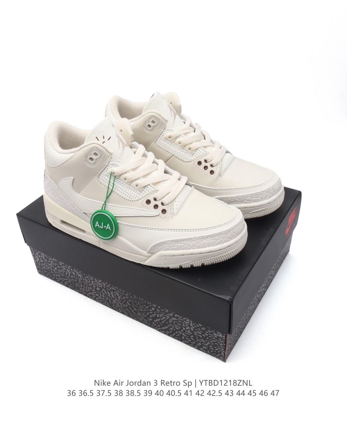 🈴💰240
【公司级】耐克 乔丹 AJ3 耐克 Nike Air Jordan 3 Retro SE 乔3 复刻篮球鞋 乔丹3代 三代 男女子运动鞋，作为 AJ 系列中广受认可的运动鞋之一，搭载与 2068 元年款类似的轻盈可视缓震配置。经典细节和材料，纪念成就不凡的传奇鞋款。鞋面采用织物、皮革与合成材质组合设计，经久耐穿，营造出众结构化支撑，后跟搭载 Nike Air 缓震配置，缔造轻盈回弹的舒适脚感，橡胶外底提供强劲抓地力，可驾驭多种地面。

类型：男女鞋
货号：CT8532
码数：36-47含半码
编码：YTBD1218ZNL