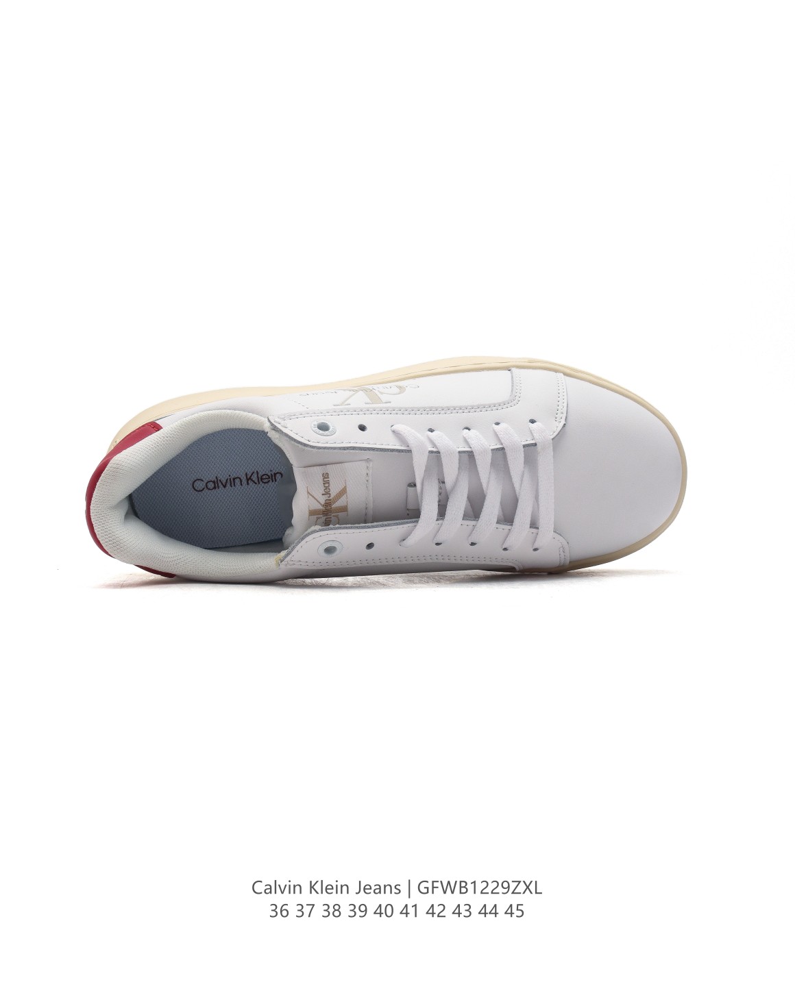 💰160
【新品🔥】Calvin Klein/卡文克莱 街头 低帮 运动潮流 复古 板鞋 Calvin Klein Jeans 24秋冬男女ck牛皮革拼接印花休闲运动阿甘鞋简约百搭 防滑耐磨休闲鞋，这双鞋子的颜值很高，搭配效果好，虽然实物比想象中轻，但舒适度还不错。建议搭配黑色休闲西裤可能会更好看，但总体来说，方头鞋在近年来很流行，可以根据个人喜好选择。

尺码:  36-45
编码:  GFWB1229