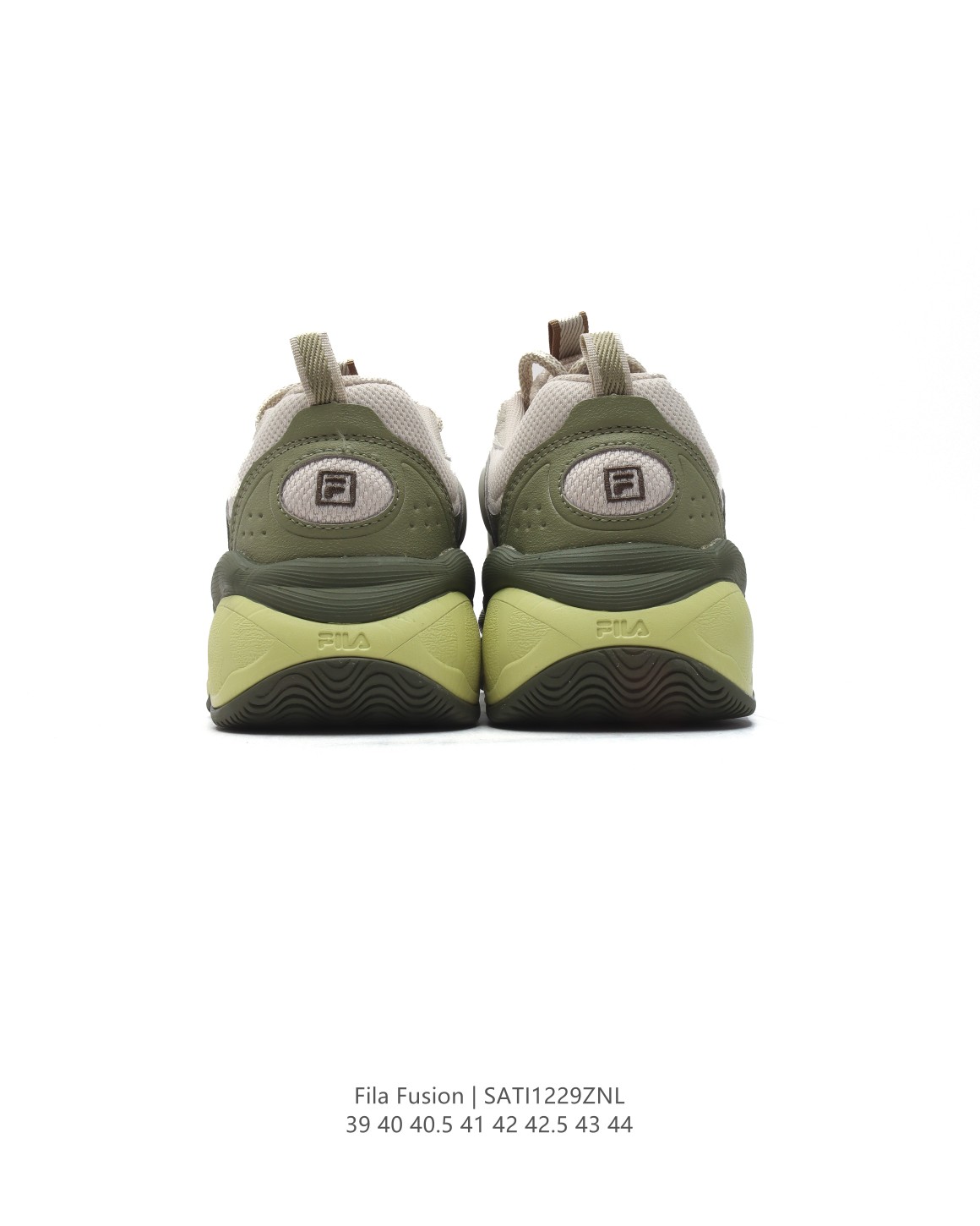 Fila Men's Fusion Retro Chunky Sneakers - Breathable Leather & Mesh, Olive Green 6 a1735520643608 7330