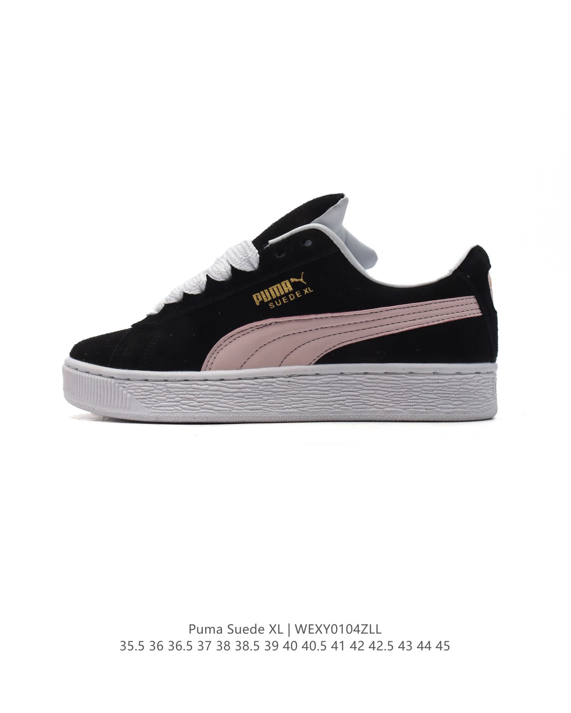 💰100
【高品质】彪马（PUMA）休闲板鞋 Suede XL系列经典翻毛皮厚底防滑耐磨舒适透气运动鞋 新年穿有型/时尚/穿搭/球鞋/穿搭/时尚/潮流/面包鞋/PUMA面包鞋，情侣必备！这款PUMA Suede XL面包鞋，以其宽大厚实的鞋型和复古潮流感吸引眼球。👟全皮材质，让鞋面质感柔软细腻，彰显高品质。👣 圆润饱满的鞋头设计，不仅保护脚趾，还增加了鞋子的立体感。👂 宽大的鞋舌，可能印有经典的PUMA标志或其他品牌标识，部分款式采用刺绣工艺，更加精致立体。🌀 与鞋面颜色相配的纯色鞋带，穿过金属或塑料质地的鞋眼，确保穿着舒适稳定。🛤️ 橡胶大底，质地坚韧，耐磨防滑，科学设计的鞋底纹路提供良好抓地力。💑 作为情侣款，鞋子设计注重男女通用风格，让情侣双方穿着时展现协调统一的视觉效果。

尺码：35.5-45含半码
编码：WEXY0104ZLL