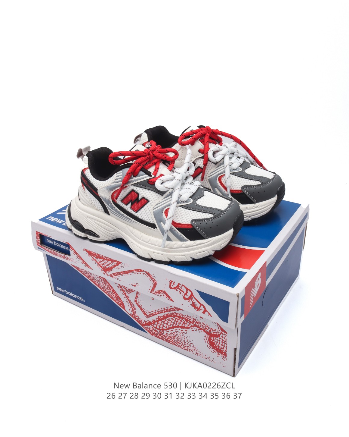 图片[9]-【童鞋】新百伦 NB530 New Balance 530 儿童复古跑鞋 厚底增高老爹鞋 双鞋带 缓震运动慢跑鞋。NB530这鞋双确实是NB家经复典古款式之一，以全科新技诠释，成打功造530鞋款。鞋面保在持530基本线条和片层构结的同时，采更用为简洁、流畅设的计语言 。 类型：儿童鞋 货号：MR530LG 尺码：26-37-选品中心
