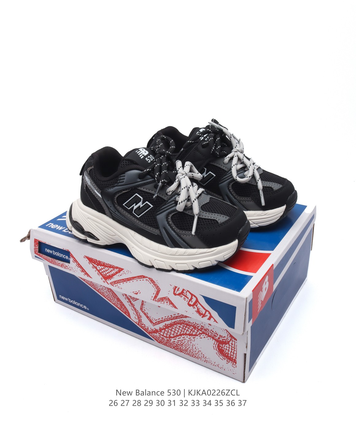 图片[9]-【童鞋】新百伦 NB530 New Balance 530 儿童复古跑鞋 厚底增高老爹鞋 双鞋带 缓震运动慢跑鞋。NB530这鞋双确实是NB家经复典古款式之一，以全科新技诠释，成打功造530鞋款。鞋面保在持530基本线条和片层构结的同时，采更用为简洁、流畅设的计语言 。 类型：儿童鞋 货号：MR530LG 尺码：26-37-选品中心