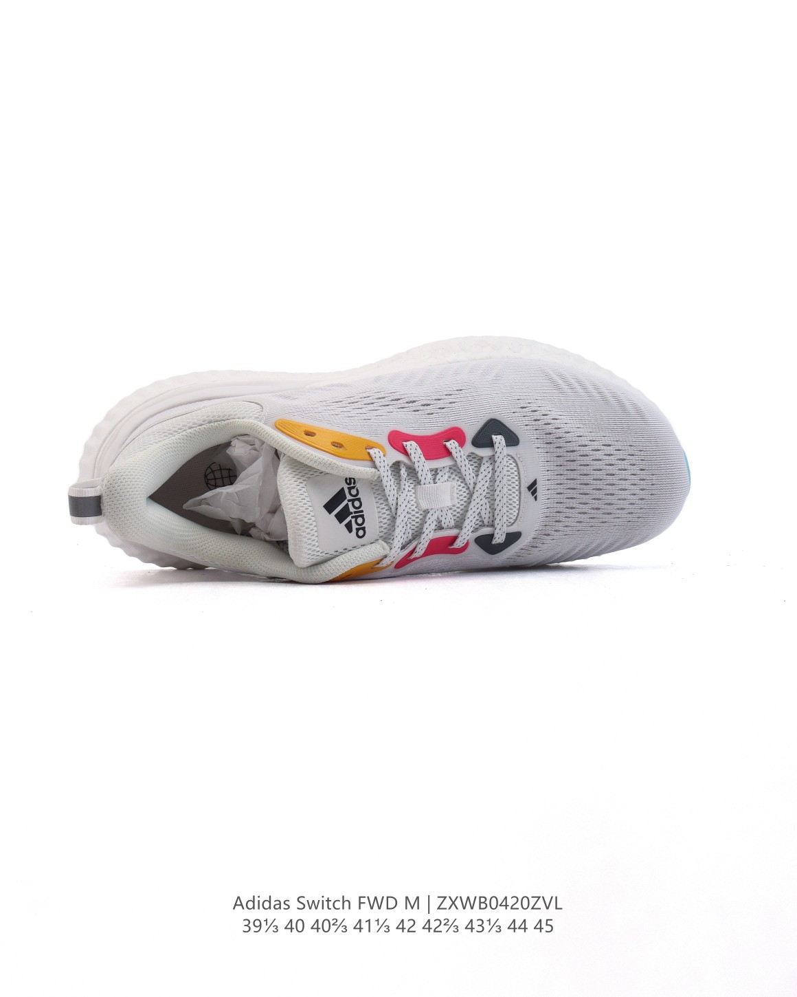 💰140
【独家款】​​阿迪达斯switch FWD 厚底增高老爹鞋，一双专为后掌跑者设计的超厚软弹运动跑鞋。这款adidas Switch FWD跑步鞋，采用网眼布鞋面，搭配别致设计，妥帖舒适。含3D模制鞋跟，舒适贴合，助你自在迈步，畅快奔向远方。• 常规版型• 系带设计• 别致网眼鞋面设计• 裹脚贴合• 3D模制鞋跟配衬里• 乙烯/乙酸乙烯酯（EVA）中底配热塑性聚氨酯弹性体（TPU）插片• Continental™马牌橡胶外底。

类型：男鞋
货号：CG4763
尺码：39-45含半码
编码：ZXWB0420ZVL