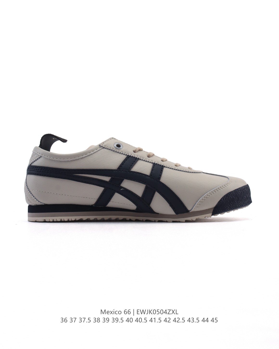 💰160
Asics/亚瑟士 💯女鞋真标半码制 配足弓鞋垫 日产经典老牌-鬼塚虎/Onitsuka Tiger Mexico 66®经典墨西哥系列复古经典百搭板鞋休闲运动鞋慢跑鞋。采用柔软皮革鞋面，超国标含胶率耐磨耐弯折RB大底。产品从款式颜色造型上体现出追求舒适和细节的完美。鞋类更是推崇手工制作的严谨，融舒适性与可穿性的设计风格。注重细节的完美和别致魅力，既保持稳重，又不失轻松的时尚感。

货号:  1183C102-101
码数：36-45含半码
编码：EWJK0504
