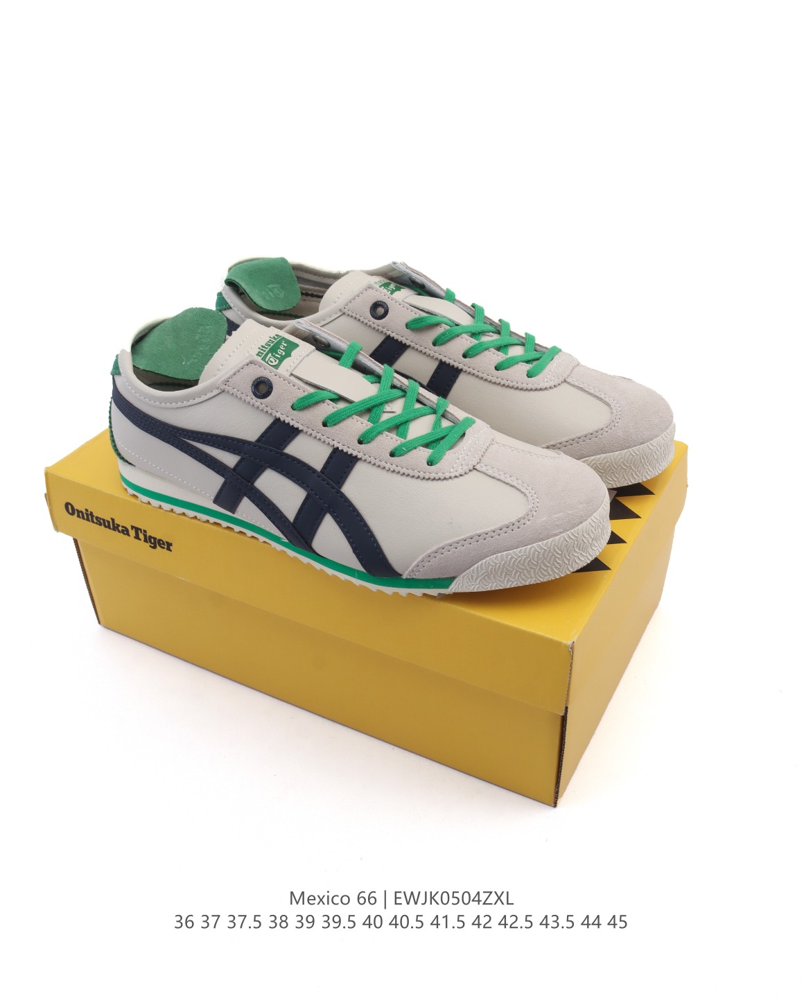 🈴💰160
Asics/亚瑟士 💯女鞋真标半码制 配足弓鞋垫 日产经典老牌-鬼塚虎/Onitsuka Tiger Mexico 66®经典墨西哥系列复古经典百搭板鞋休闲运动鞋慢跑鞋。采用柔软皮革鞋面，超国标含胶率耐磨耐弯折RB大底。产品从款式颜色造型上体现出追求舒适和细节的完美。鞋类更是推崇手工制作的严谨，融舒适性与可穿性的设计风格。注重细节的完美和别致魅力，既保持稳重，又不失轻松的时尚感。

货号:  1183C102-101
码数：36-45含半码
编码：EWJK0504