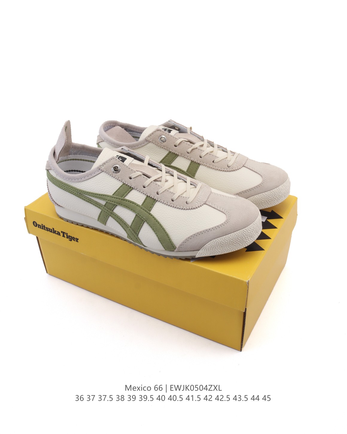 🈴💰160
Asics/亚瑟士 💯女鞋真标半码制 配足弓鞋垫 日产经典老牌-鬼塚虎/Onitsuka Tiger Mexico 66®经典墨西哥系列复古经典百搭板鞋休闲运动鞋慢跑鞋。采用柔软皮革鞋面，超国标含胶率耐磨耐弯折RB大底。产品从款式颜色造型上体现出追求舒适和细节的完美。鞋类更是推崇手工制作的严谨，融舒适性与可穿性的设计风格。注重细节的完美和别致魅力，既保持稳重，又不失轻松的时尚感。

货号:  1183C102-101
码数：36-45含半码
编码：EWJK0504