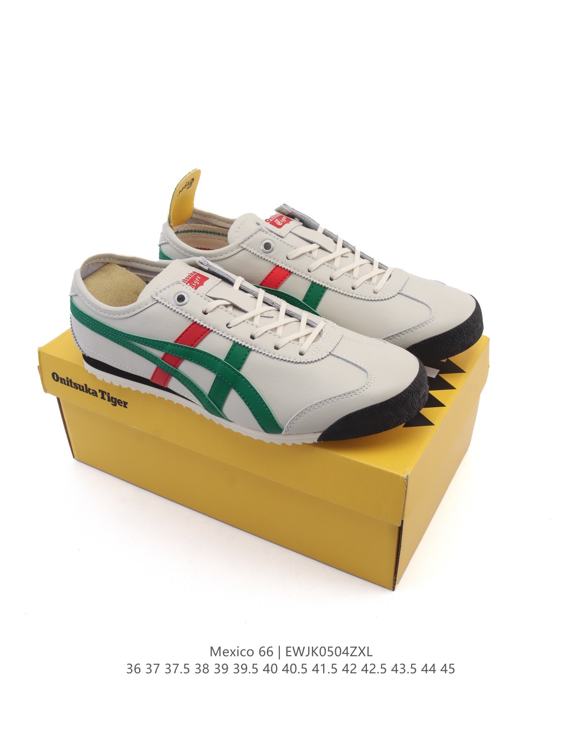 🈴💰160
Asics/亚瑟士 💯女鞋真标半码制 配足弓鞋垫 日产经典老牌-鬼塚虎/Onitsuka Tiger Mexico 66®经典墨西哥系列复古经典百搭板鞋休闲运动鞋慢跑鞋。采用柔软皮革鞋面，超国标含胶率耐磨耐弯折RB大底。产品从款式颜色造型上体现出追求舒适和细节的完美。鞋类更是推崇手工制作的严谨，融舒适性与可穿性的设计风格。注重细节的完美和别致魅力，既保持稳重，又不失轻松的时尚感。

货号:  1183C102-101
码数：36-45含半码
编码：EWJK0504