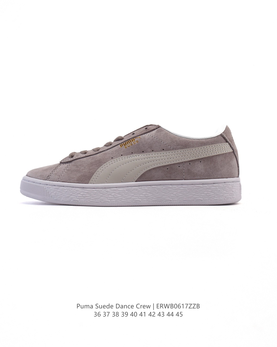 🈴💰155
PUMA彪马 秋季新款 男女板鞋SUEDE DANCE CREW运动鞋休闲鞋。柔软合成革面料易打理，舒适质感简约潮搭，美观有型。圆弧舒适鞋头，宽敞不挤脚，行走无压力，舒适一整天。PVC材质，纹理清晰，止滑耐磨，舒适行走每一步。舒适后跟，稳固后跟贴合脚部。柔软内里，柔软贴合不磨脚。

类型：男女鞋
货号：393872
尺码：36-45
编码：ERWB0617ZZB