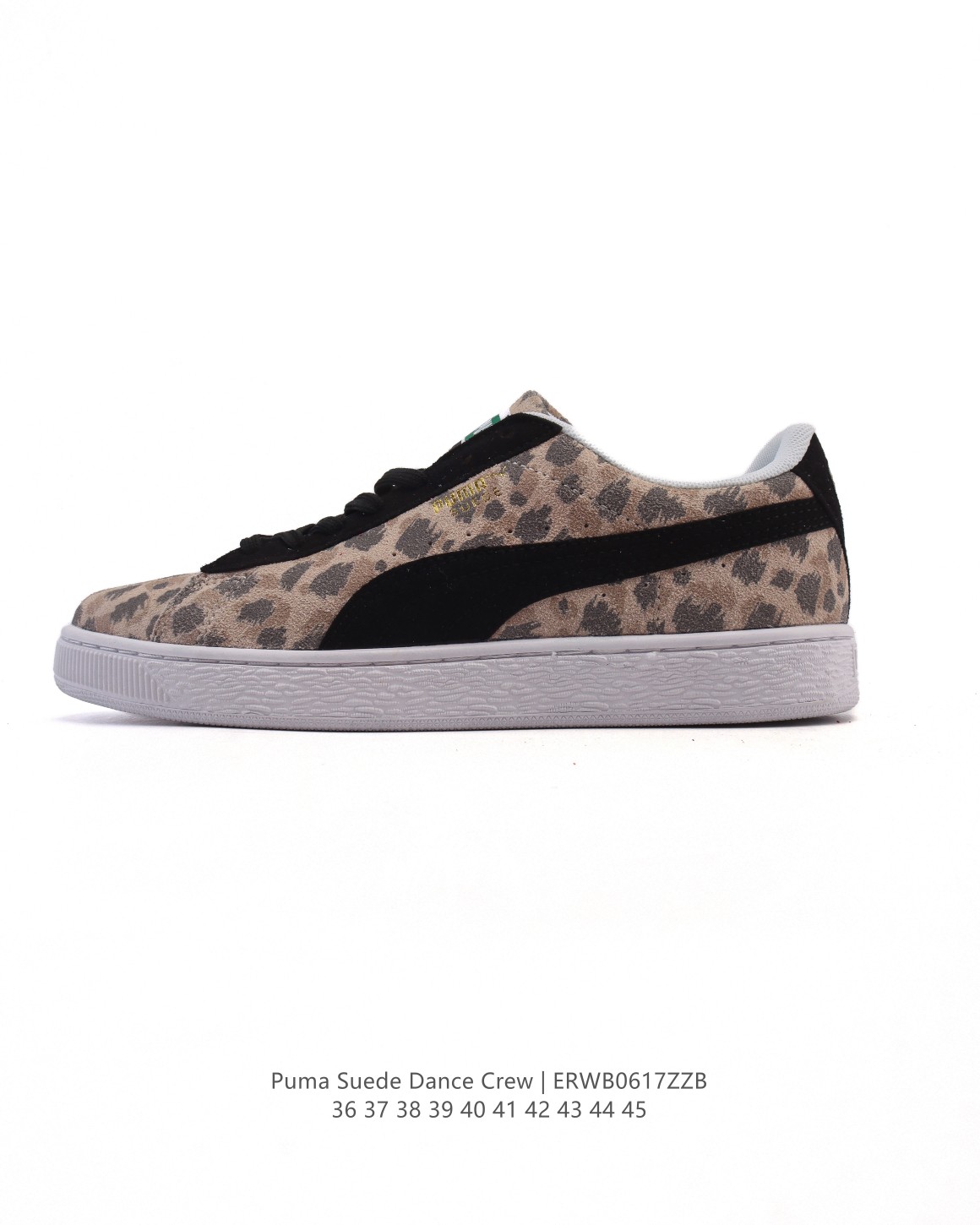 🈴💰155
PUMA彪马 秋季新款 男女板鞋SUEDE DANCE CREW运动鞋休闲鞋。柔软合成革面料易打理，舒适质感简约潮搭，美观有型。圆弧舒适鞋头，宽敞不挤脚，行走无压力，舒适一整天。PVC材质，纹理清晰，止滑耐磨，舒适行走每一步。舒适后跟，稳固后跟贴合脚部。柔软内里，柔软贴合不磨脚。

类型：男女鞋
货号：393872
尺码：36-45
编码：ERWB0617ZZB