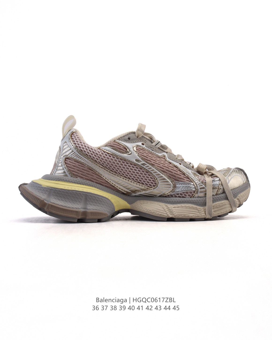 💰190
【公司级】巴黎世家 BALENCIAGA 3XL Sneakers 巴黎世家 十代网布系带低帮走秀复古老爹运动鞋 透气网纱 网面 材料和聚氨酯 磨损效果 鞋头边缘和后帮 Balenciaga 徽标 鞋面和后跟凸印尺码 鞋舌 3XL 橡胶品牌标识和反光细节 鞋帮拉袢和鞋舌拉祥 配反光细节 备用鞋带在鞋履前侧 可在穿着前取下 便于不同造型搭配 正常尺码。 

尺码：36-45
编码：HGQC0617ZBL