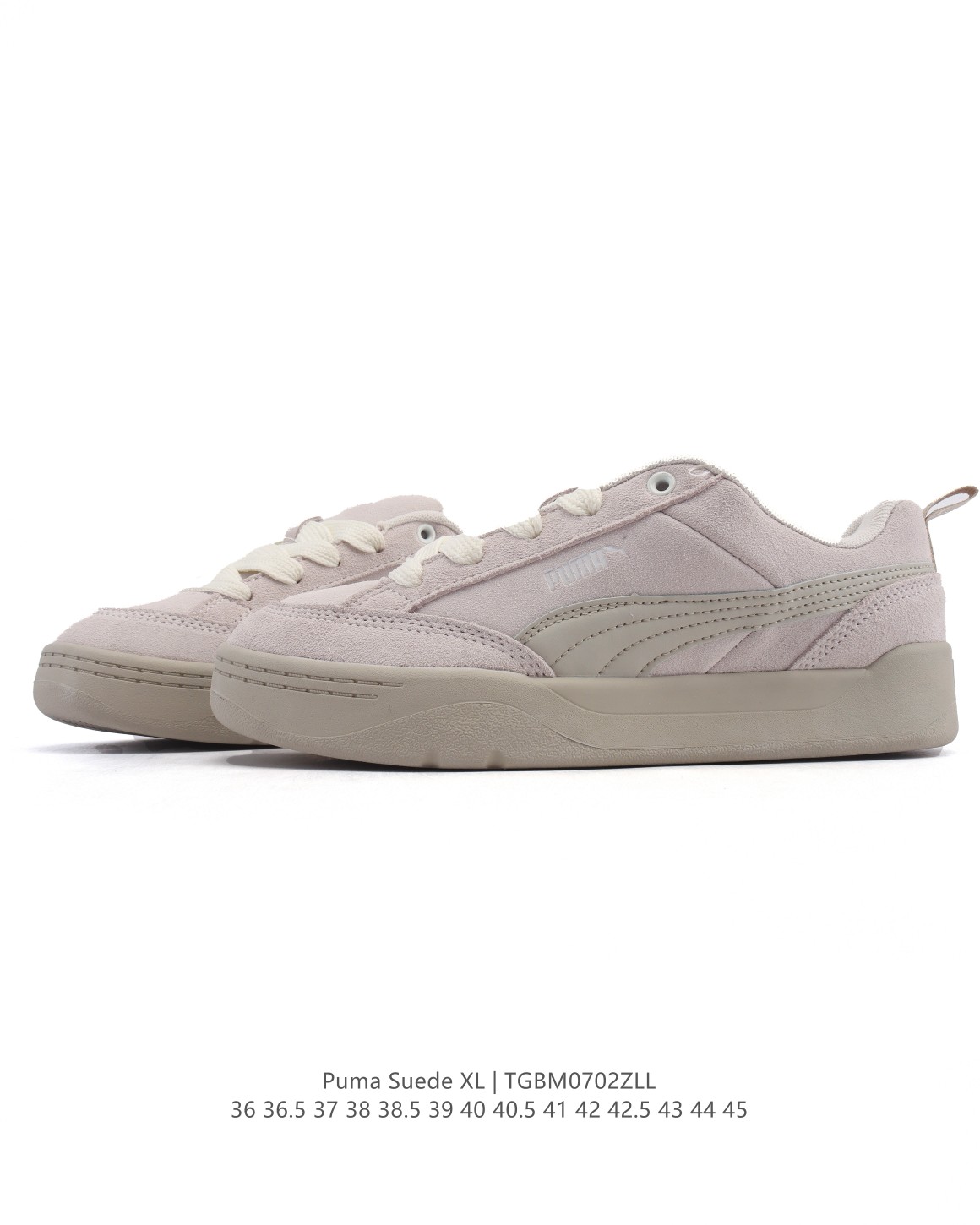 💰150版本
彪马（PUMA）休闲板鞋 Suede XL系列经典帆布厚底防滑耐磨舒适透气运动鞋 新年穿有型/时尚/穿搭/球鞋/穿搭/时尚/潮流/面包鞋/PUMA面包鞋，情侣必备！这款PUMA Suede XL面包鞋，以其宽大厚实的鞋型和复古潮流感吸引眼球。👟帆布材质，让鞋面质感柔软细腻，彰显高品质。👣 圆润饱满的鞋头设计，不仅保护脚趾，还增加了鞋子的立体感。👂 宽大的鞋舌，印有经典的PUMA标志或其他品牌标识🌀 与鞋面颜色相配的纯色鞋带，穿过金属或塑料质地的鞋眼，确保穿着舒适稳定。🛤️ 橡胶大底，质地坚韧，耐磨防滑，科学设计的鞋底纹路提供良好抓地力。💑 作为情侣款，鞋子设计注重男女通用风格，让情侣双方穿着时展现协调统一的视觉效果。

尺码：36-45含半码秀
编码：TGBM0702ZLL