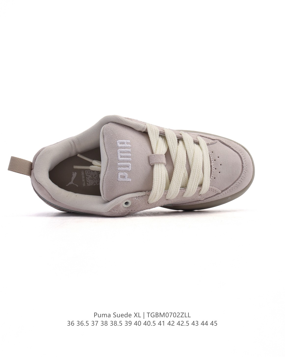 💰150版本
彪马（PUMA）休闲板鞋 Suede XL系列经典帆布厚底防滑耐磨舒适透气运动鞋 新年穿有型/时尚/穿搭/球鞋/穿搭/时尚/潮流/面包鞋/PUMA面包鞋，情侣必备！这款PUMA Suede XL面包鞋，以其宽大厚实的鞋型和复古潮流感吸引眼球。👟帆布材质，让鞋面质感柔软细腻，彰显高品质。👣 圆润饱满的鞋头设计，不仅保护脚趾，还增加了鞋子的立体感。👂 宽大的鞋舌，印有经典的PUMA标志或其他品牌标识🌀 与鞋面颜色相配的纯色鞋带，穿过金属或塑料质地的鞋眼，确保穿着舒适稳定。🛤️ 橡胶大底，质地坚韧，耐磨防滑，科学设计的鞋底纹路提供良好抓地力。💑 作为情侣款，鞋子设计注重男女通用风格，让情侣双方穿着时展现协调统一的视觉效果。

尺码：36-45含半码秀
编码：TGBM0702ZLL