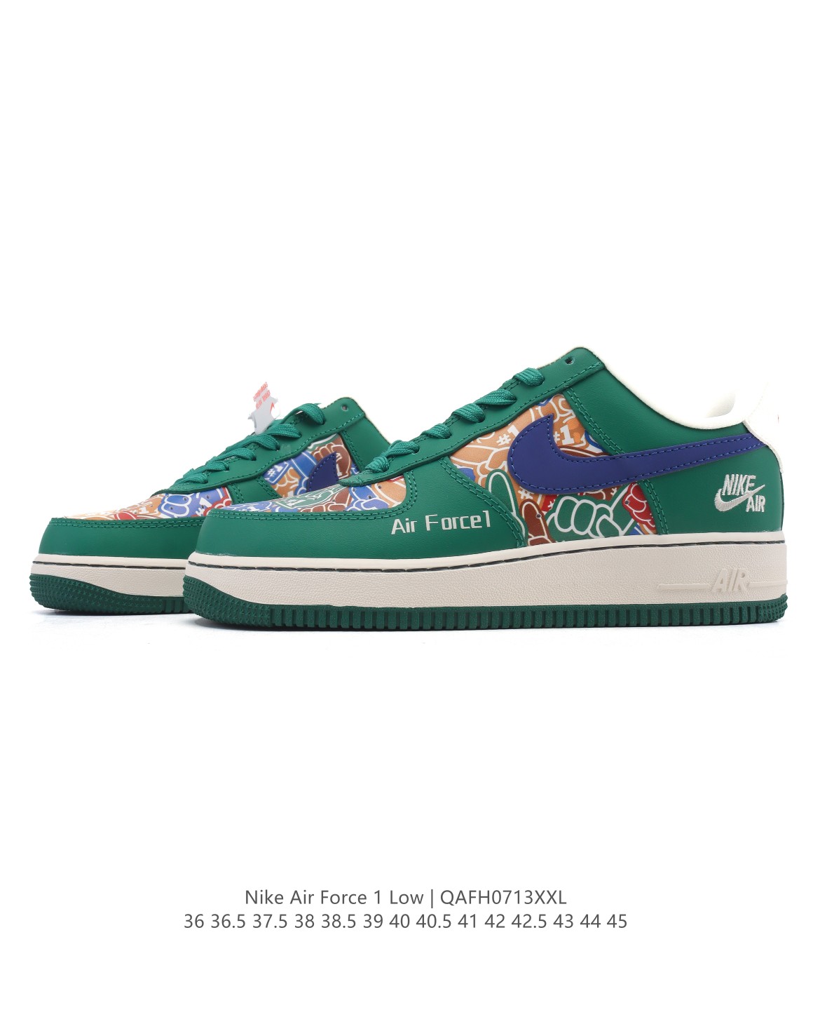 💰290
纯原级 AF1耐克 Nike Air Force 1 ‘07 Low 空军一号 小白鞋 厚底增高百搭运动板鞋 原楦头原纸板 打造纯正空军版型，专注外贸渠道 全掌内置蜂窝气垫 原盒配件 原厂中底钢印、拉帮完美  官方同步上架。

类型：男女鞋
货号：KJ1688
码数：36-45含半码
编码：QAFH0713