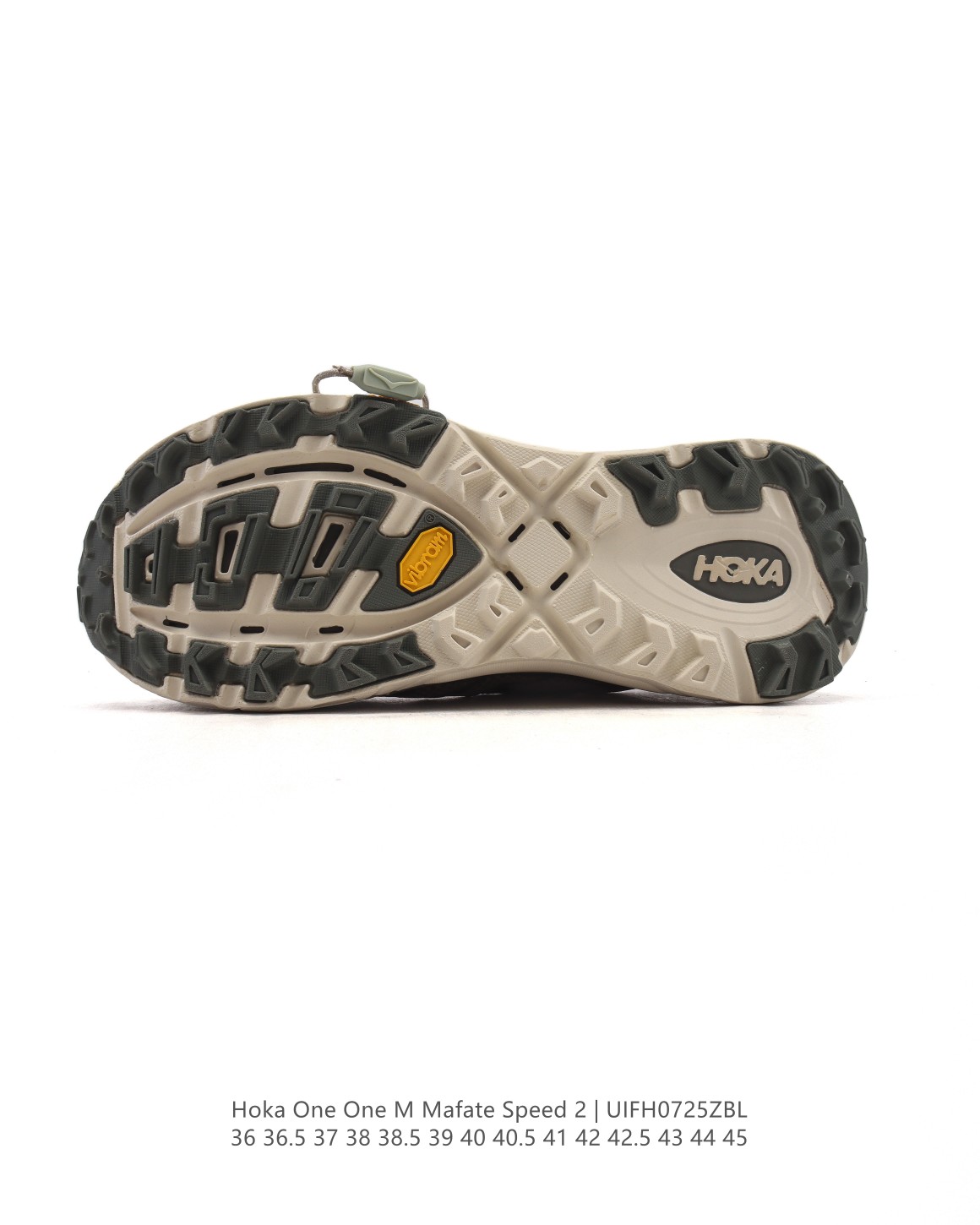 💰190
【公司级】玛法特二代 HOKA ONE ONE Mafate Speed 2 Low 轻量低帮户外越野跑鞋 户外山脉越野轻量运动跑鞋。鞋面用轻的无缝架构，鞋带用了弹性不易松脱的扁宽弹性鞋带，轻薄的TPU贴在透气的鞋面上。以阿尔卑斯山脉为主将亮色与蓝色调覆盖在这轮廓之上，前掌与中掌部分进行加宽，橡胶大底，EVA缓震鞋底用滚动平衡技术引导跑者自然步态。

类型：男女鞋
尺码：36-45含半码
编码：UIFH0725ZBL