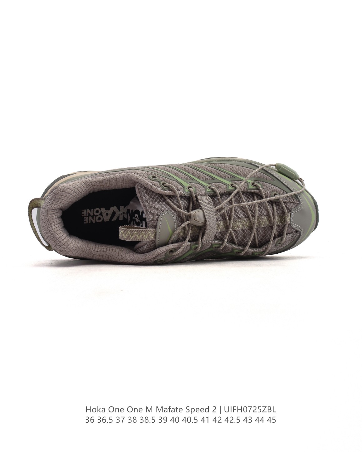 💰190
【公司级】玛法特二代 HOKA ONE ONE Mafate Speed 2 Low 轻量低帮户外越野跑鞋 户外山脉越野轻量运动跑鞋。鞋面用轻的无缝架构，鞋带用了弹性不易松脱的扁宽弹性鞋带，轻薄的TPU贴在透气的鞋面上。以阿尔卑斯山脉为主将亮色与蓝色调覆盖在这轮廓之上，前掌与中掌部分进行加宽，橡胶大底，EVA缓震鞋底用滚动平衡技术引导跑者自然步态。

类型：男女鞋
尺码：36-45含半码
编码：UIFH0725ZBL