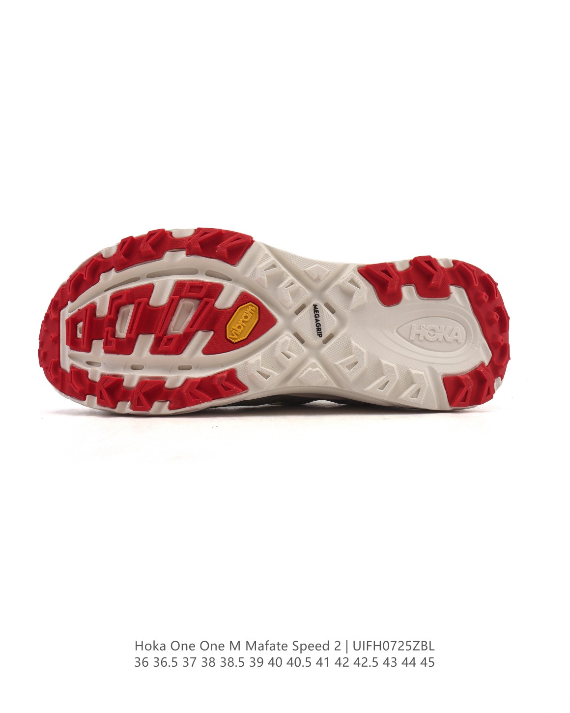 💰190
【公司级】玛法特二代 HOKA ONE ONE Mafate Speed 2 Low 轻量低帮户外越野跑鞋 户外山脉越野轻量运动跑鞋。鞋面用轻的无缝架构，鞋带用了弹性不易松脱的扁宽弹性鞋带，轻薄的TPU贴在透气的鞋面上。以阿尔卑斯山脉为主将亮色与蓝色调覆盖在这轮廓之上，前掌与中掌部分进行加宽，橡胶大底，EVA缓震鞋底用滚动平衡技术引导跑者自然步态。

类型：男女鞋
尺码：36-45含半码
编码：UIFH0725ZBL