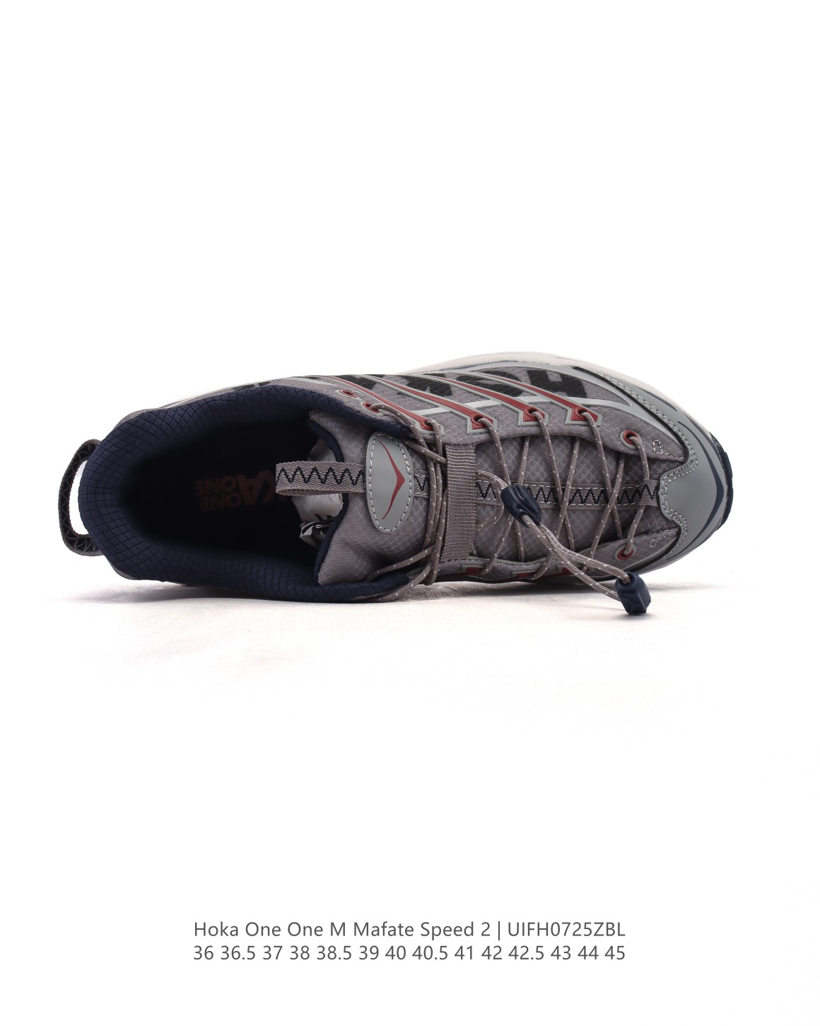 💰190
【公司级】玛法特二代 HOKA ONE ONE Mafate Speed 2 Low 轻量低帮户外越野跑鞋 户外山脉越野轻量运动跑鞋。鞋面用轻的无缝架构，鞋带用了弹性不易松脱的扁宽弹性鞋带，轻薄的TPU贴在透气的鞋面上。以阿尔卑斯山脉为主将亮色与蓝色调覆盖在这轮廓之上，前掌与中掌部分进行加宽，橡胶大底，EVA缓震鞋底用滚动平衡技术引导跑者自然步态。

类型：男女鞋
尺码：36-45含半码
编码：UIFH0725ZBL